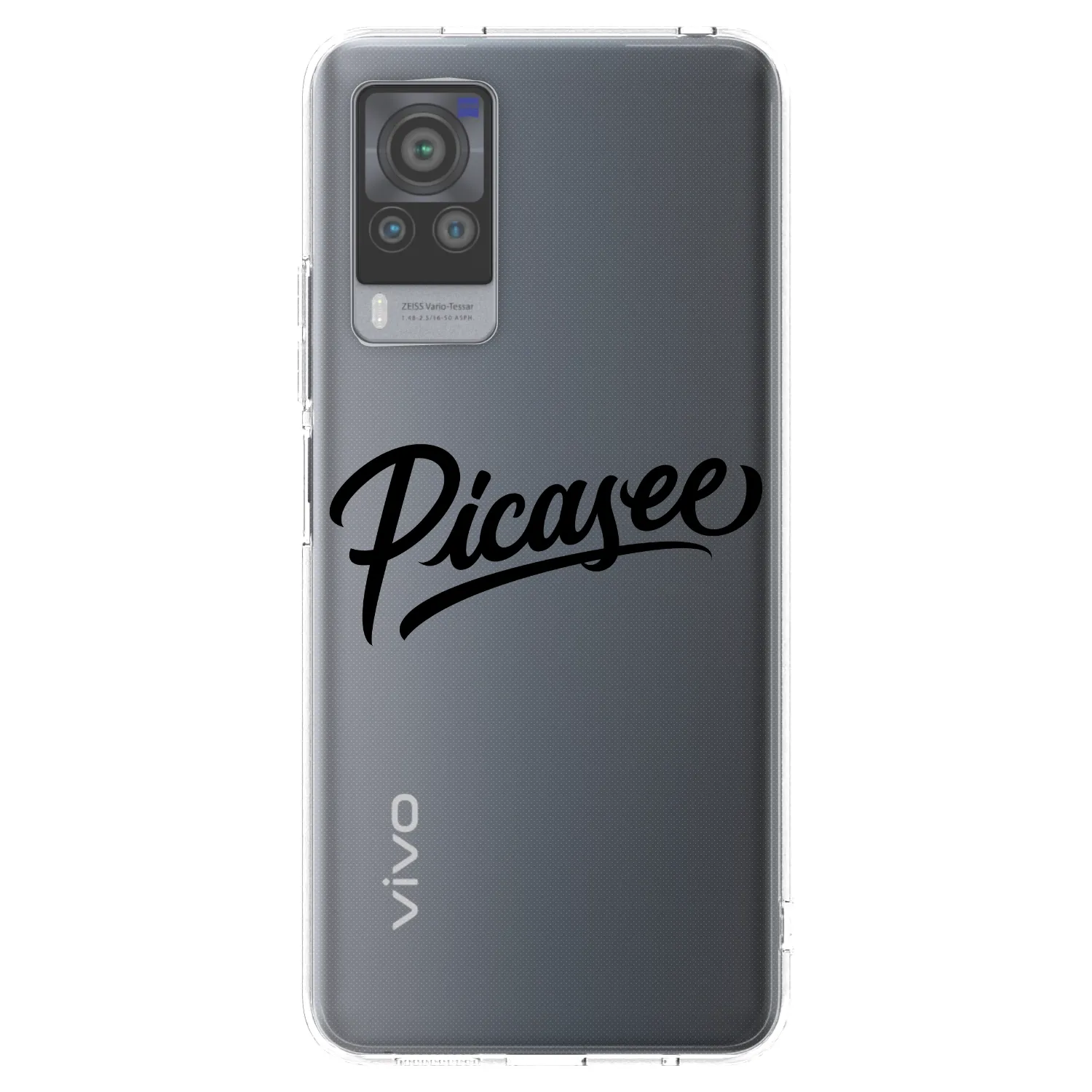 Picasee silikonska prozirna maskica za Vivo X60 Pro 5G - Picasee - old logo - black
