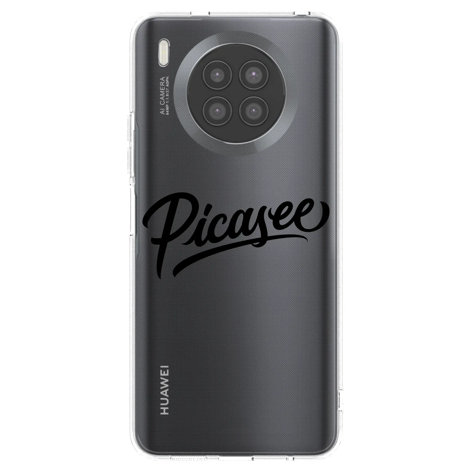Picasee silikonska prozirna maskica za Huawei Nova 8i - Picasee - old logo - black