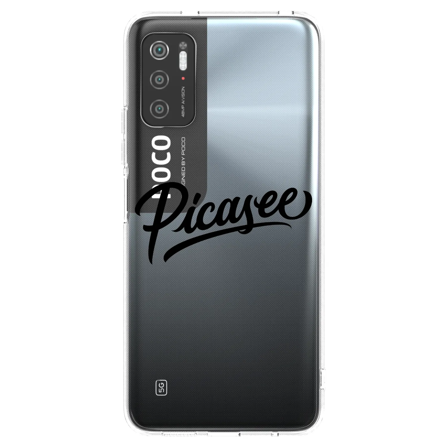 Picasee silikonska prozirna maskica za Xiaomi Poco M3 Pro 5G - Picasee - old logo - black