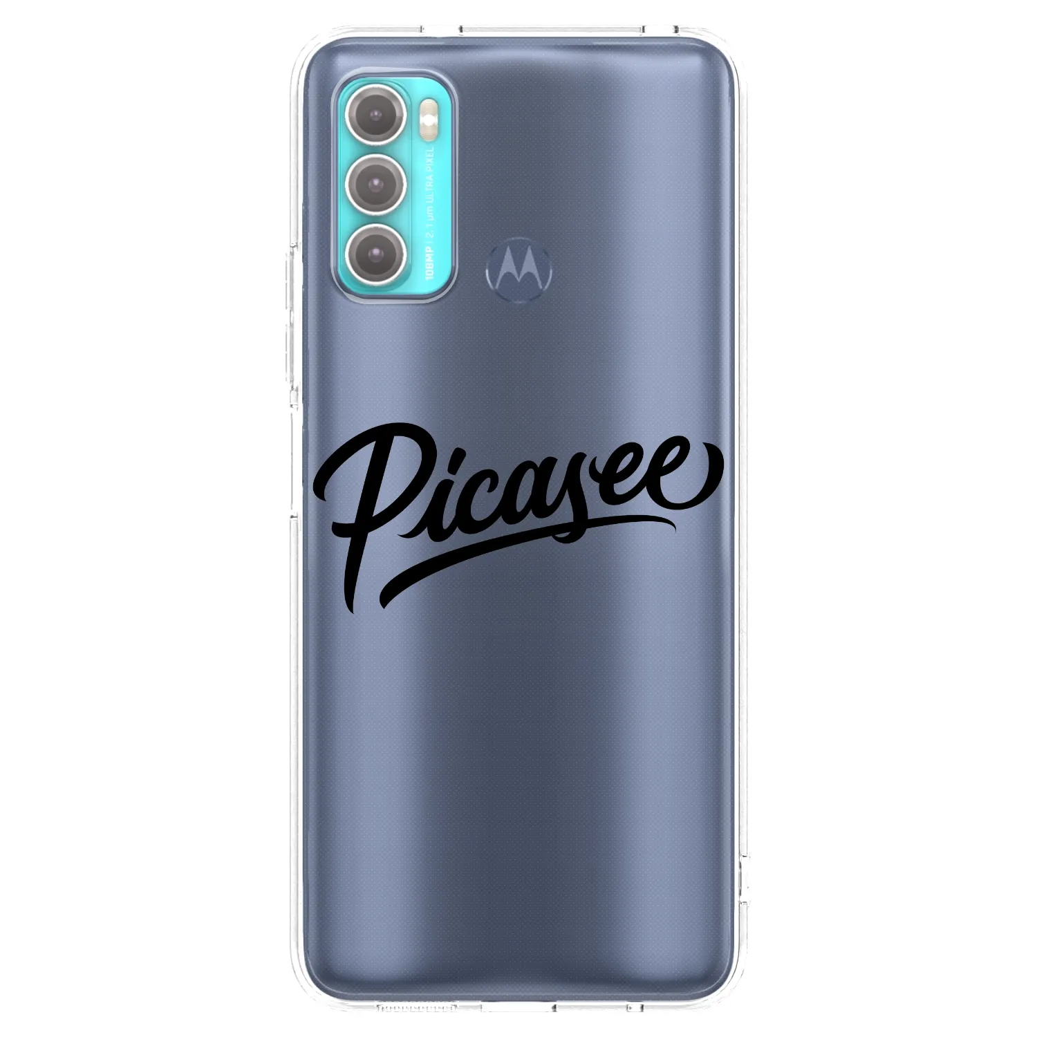 Picasee silikonska prozirna maskica za Motorola Moto G60 - Picasee - old logo - black