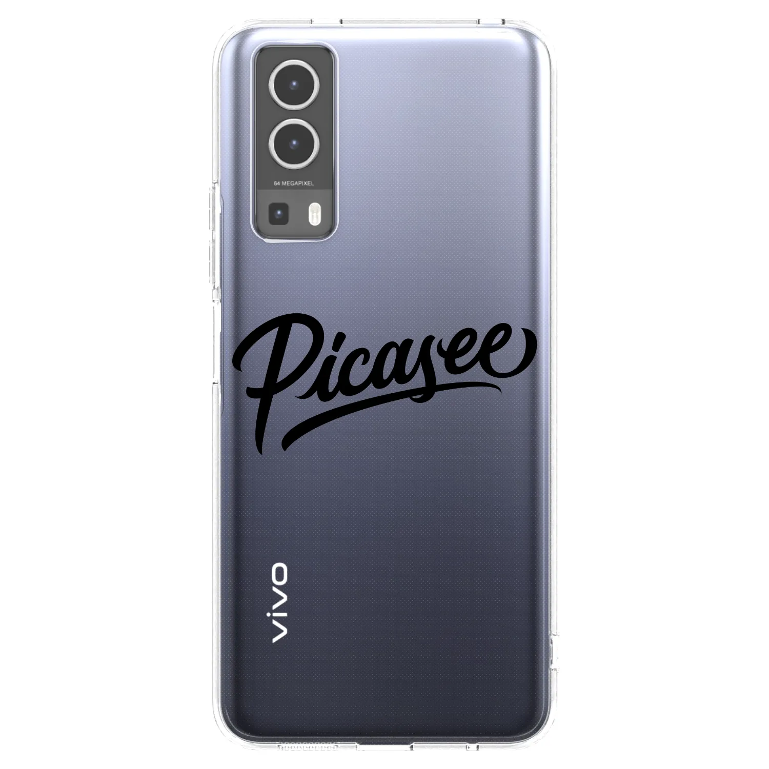 Picasee silikonska prozirna maskica za Vivo Y72 5G - Picasee - old logo - black