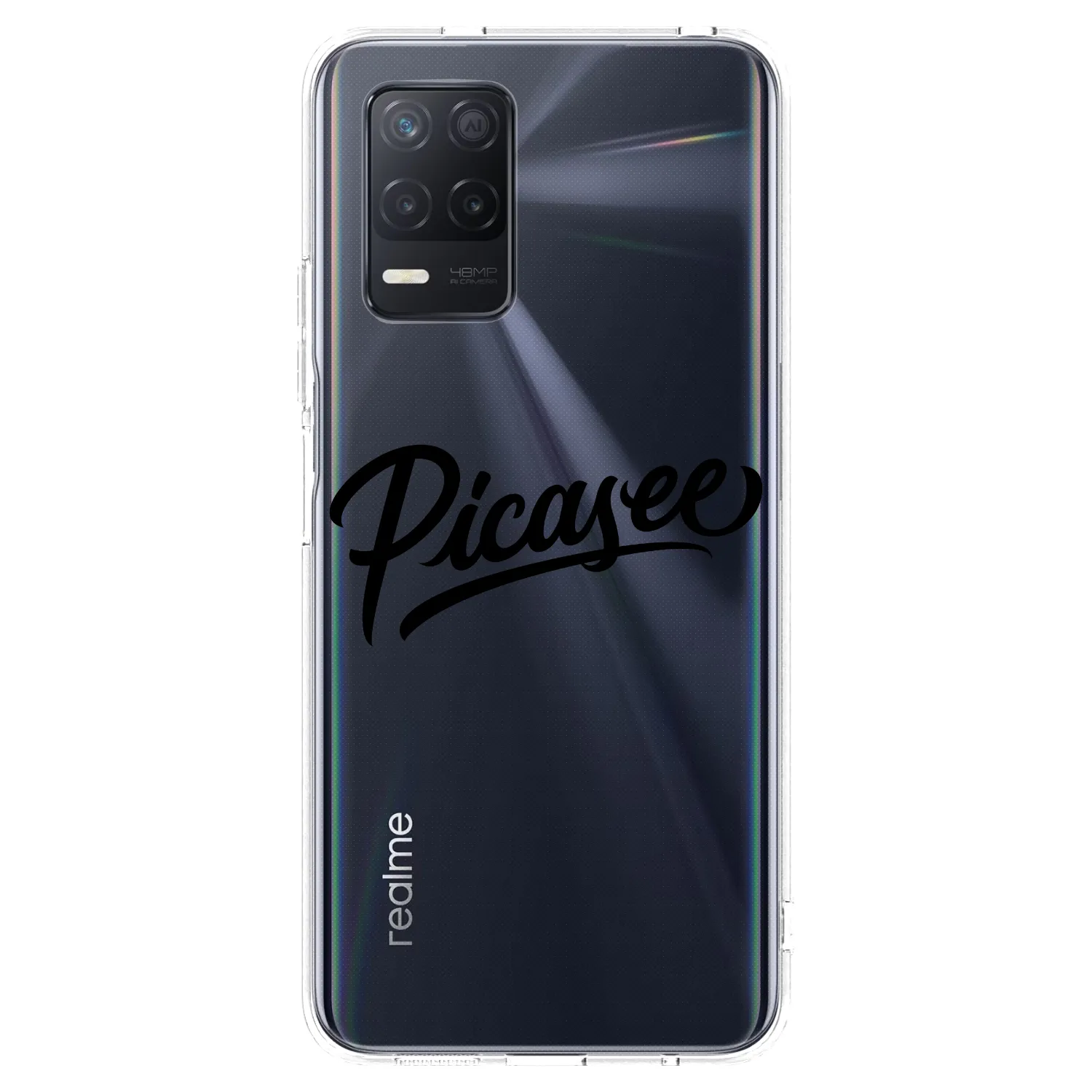 Picasee silikonska prozirna maskica za Realme 8 5G - Picasee - old logo - black