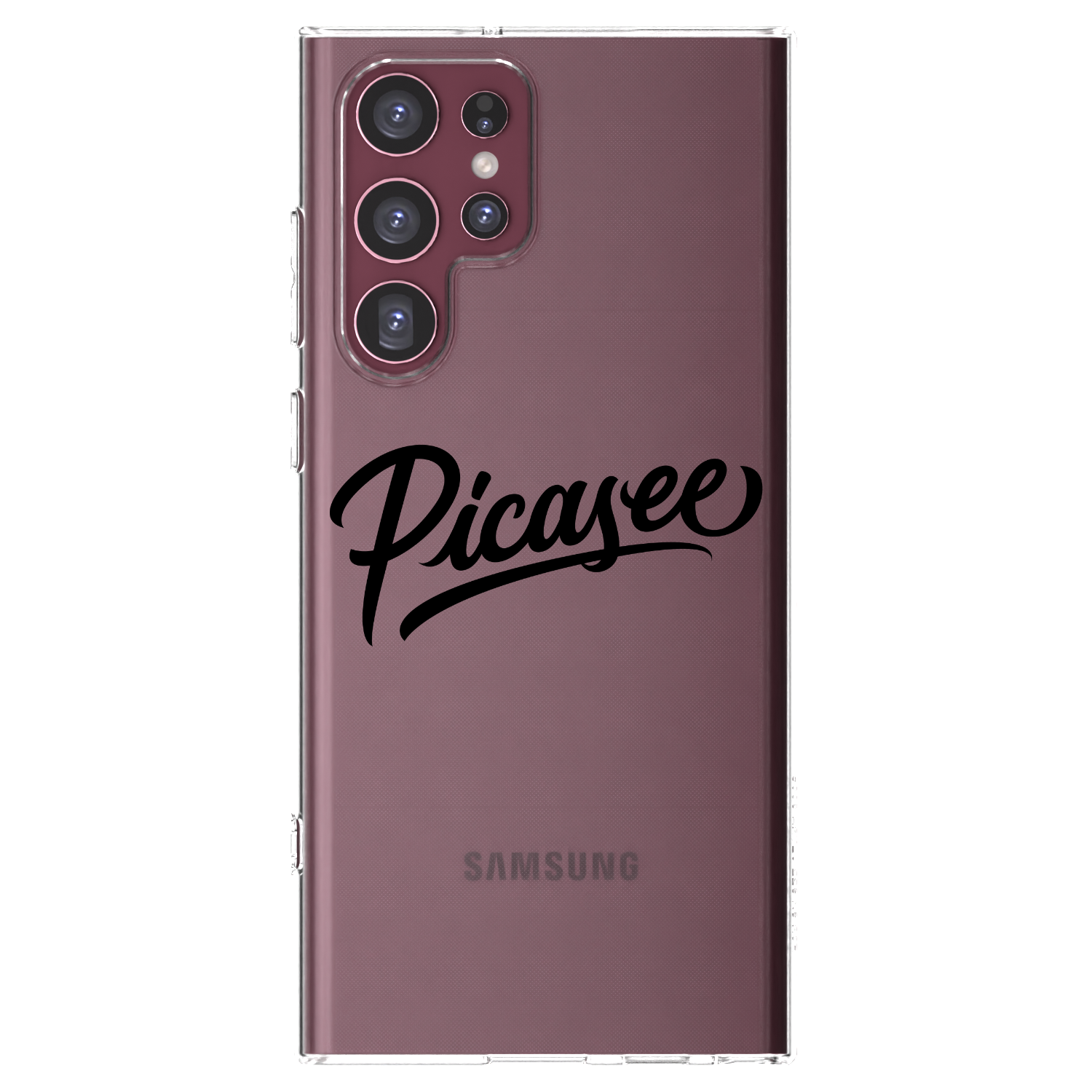 Picasee silikonska prozirna maskica za Samsung Galaxy S22 Ultra 5G - Picasee - old logo - black