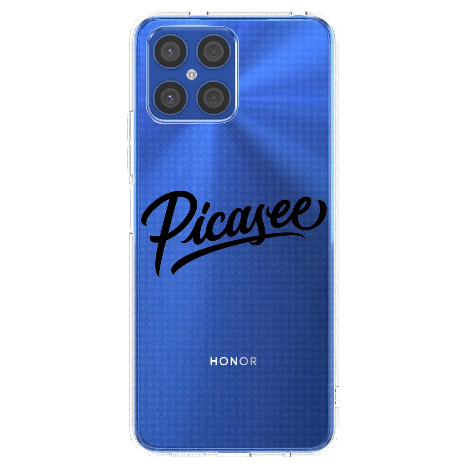 Picasee silikonska prozirna maskica za Honor X8 4G - Picasee - old logo - black
