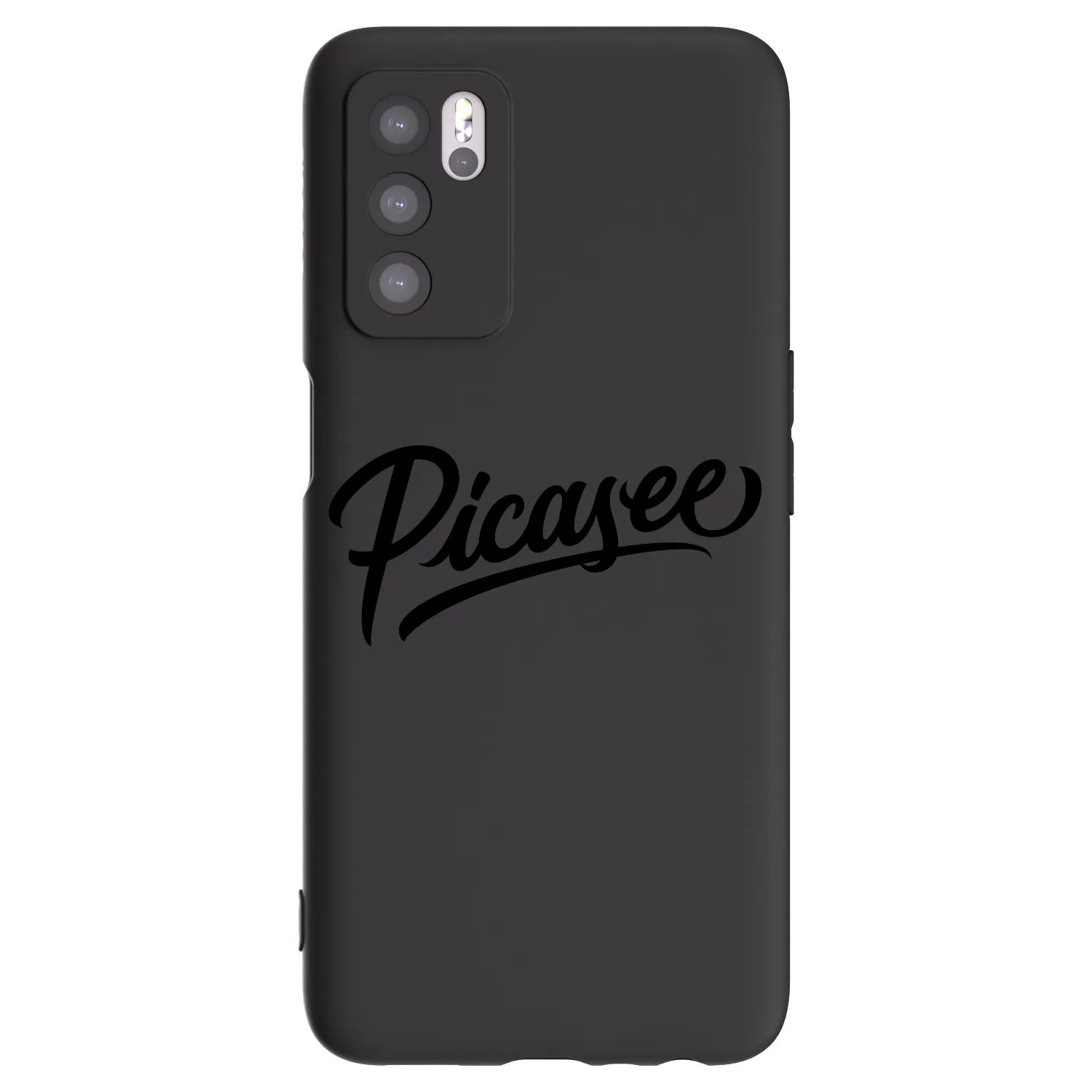 Picasee crna silikonska maskica za OPPO A16s - Picasee - old logo - black