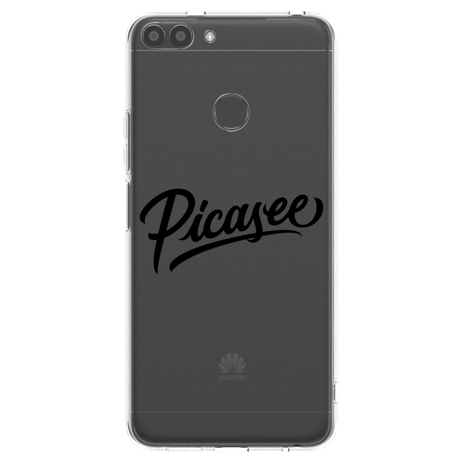 Picasee silikonska prozirna maskica za Huawei P Smart - Picasee - old logo - black