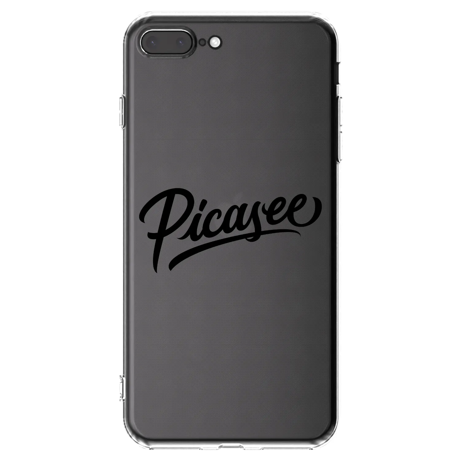Picasee silikonska prozirna maskica za Apple iPhone 8 Plus - Picasee - old logo - black