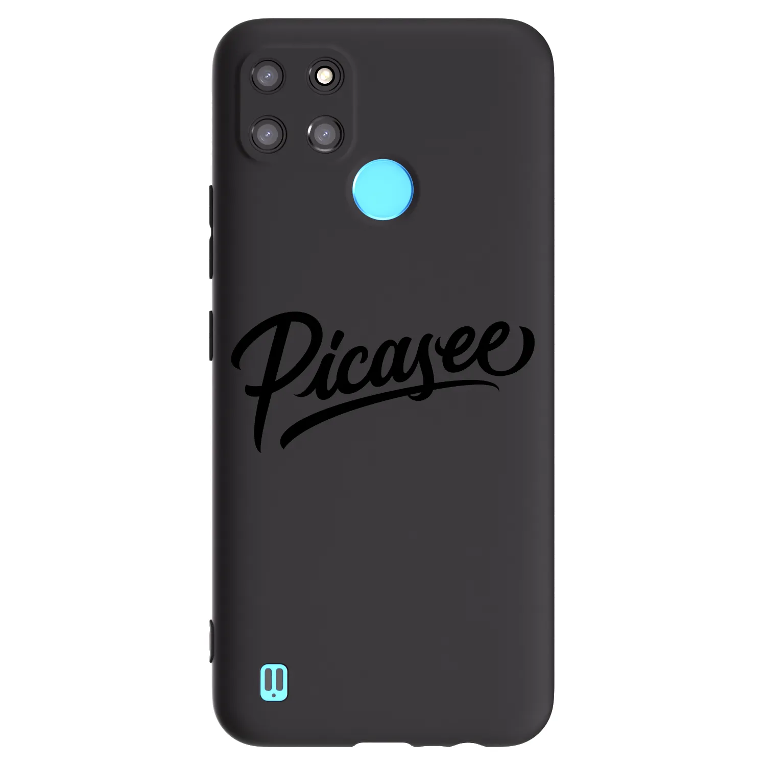 Picasee crna silikonska maskica za Realme C21Y - Picasee - old logo - black