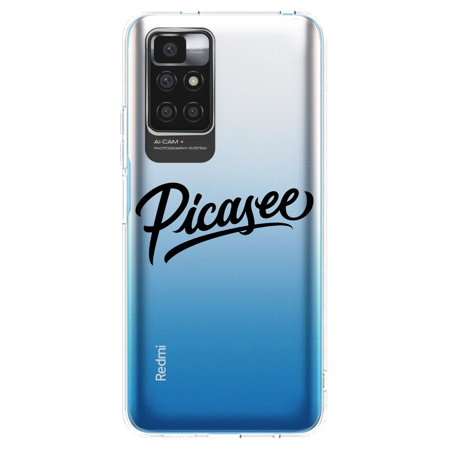 Picasee silikonska prozirna maskica za Xiaomi Redmi 10 (2022) - Picasee - old logo - black