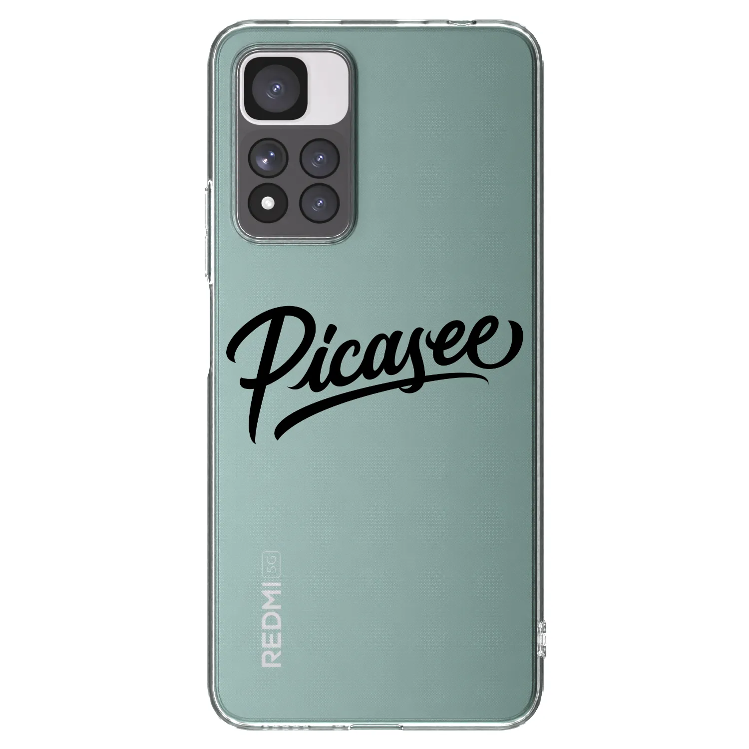 Picasee silikonska prozirna maskica za Xiaomi Redmi Note 11 Pro+ 5G - Picasee - old logo - black