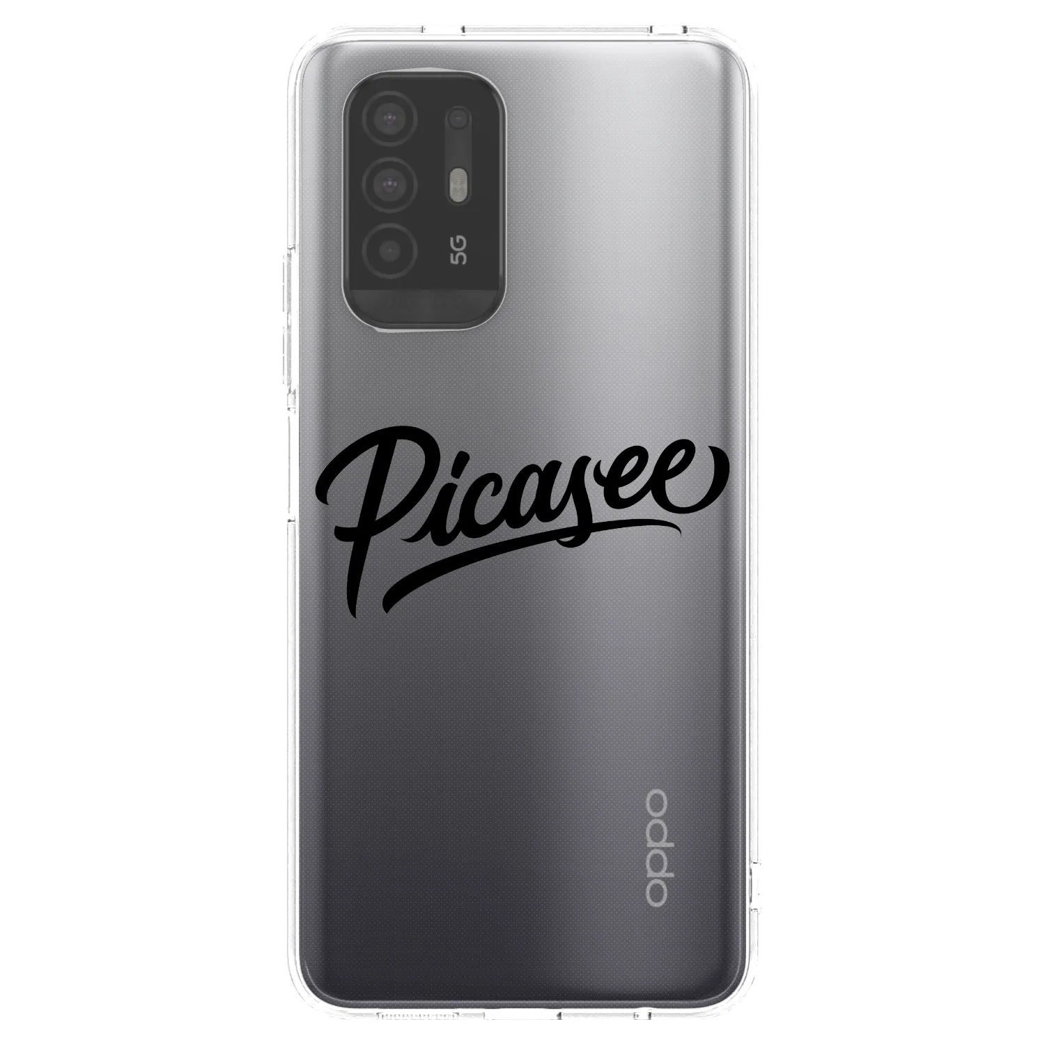 Picasee silikonska prozirna maskica za OPPO A94 5G - Picasee - old logo - black