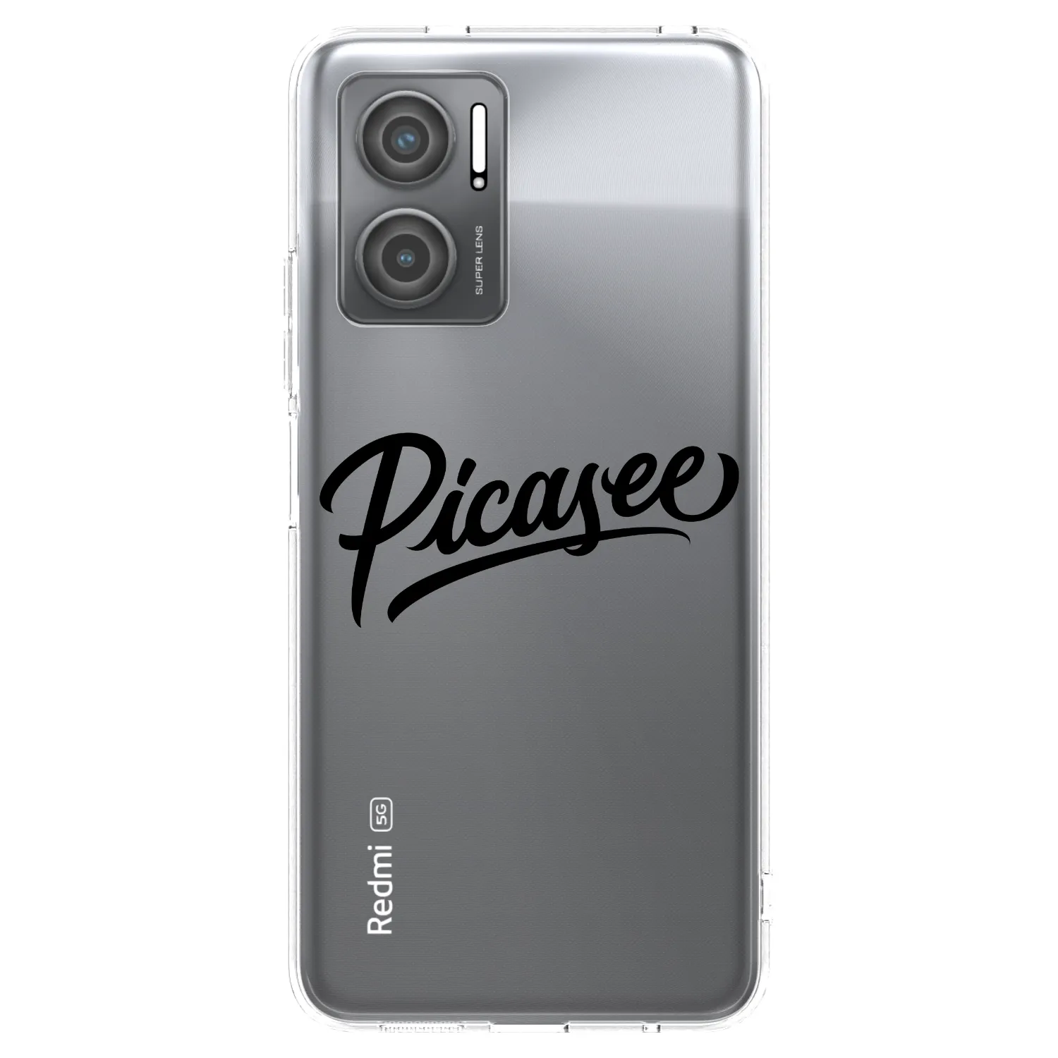 Picasee silikonska prozirna maskica za Xiaomi Redmi 10 5G - Picasee - old logo - black