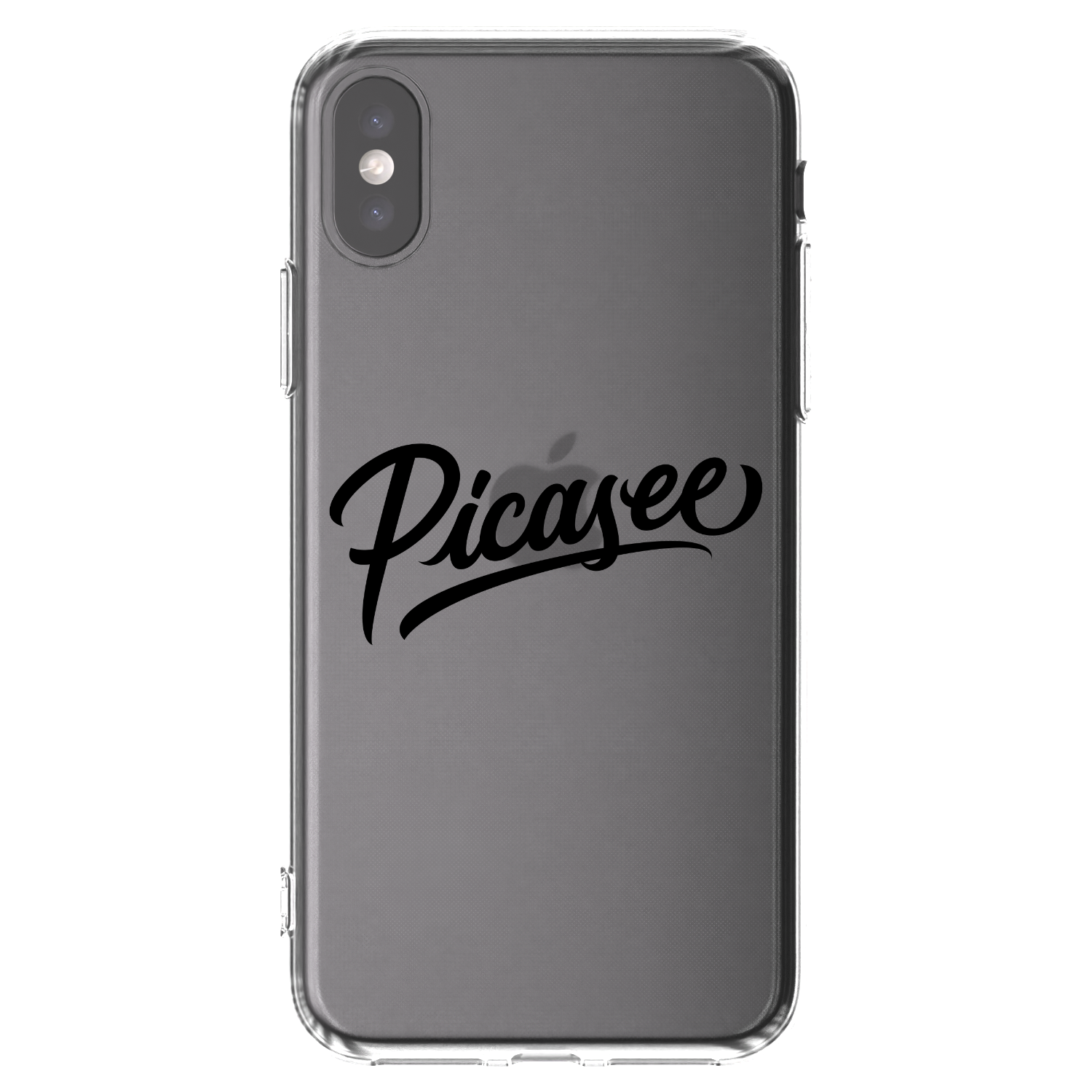Picasee silikonska prozirna maskica za Apple iPhone X/XS - Picasee - old logo - black