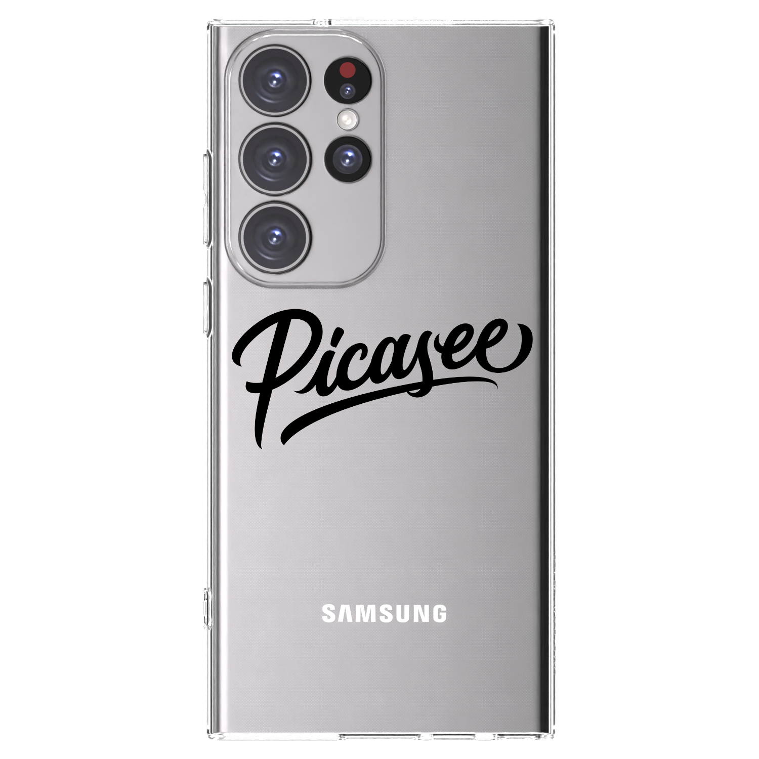 Picasee silikonska prozirna maskica za Samsung Galaxy S23 Ultra 5G - Picasee - old logo - black