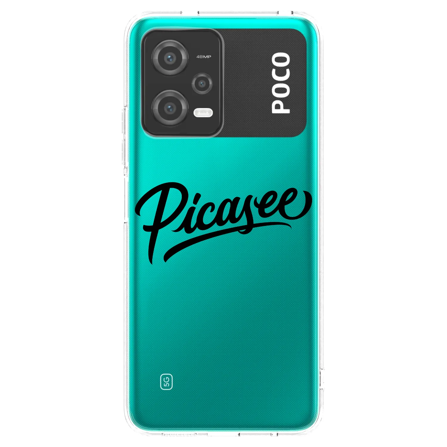 Picasee silikonska prozirna maskica za Xiaomi Poco X5 - Picasee - old logo - black