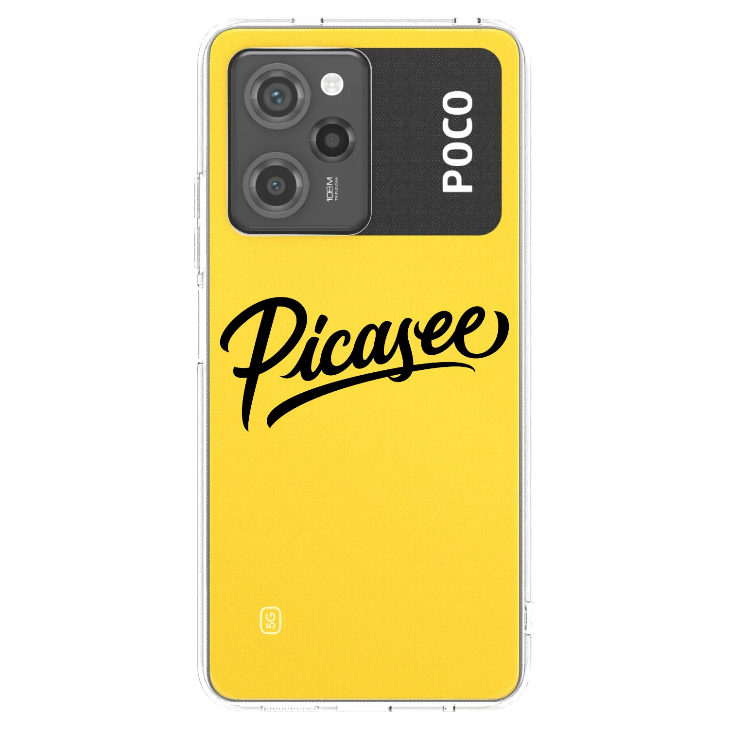 Picasee silikonska prozirna maskica za Xiaomi Poco X5 Pro - Picasee - old logo - black