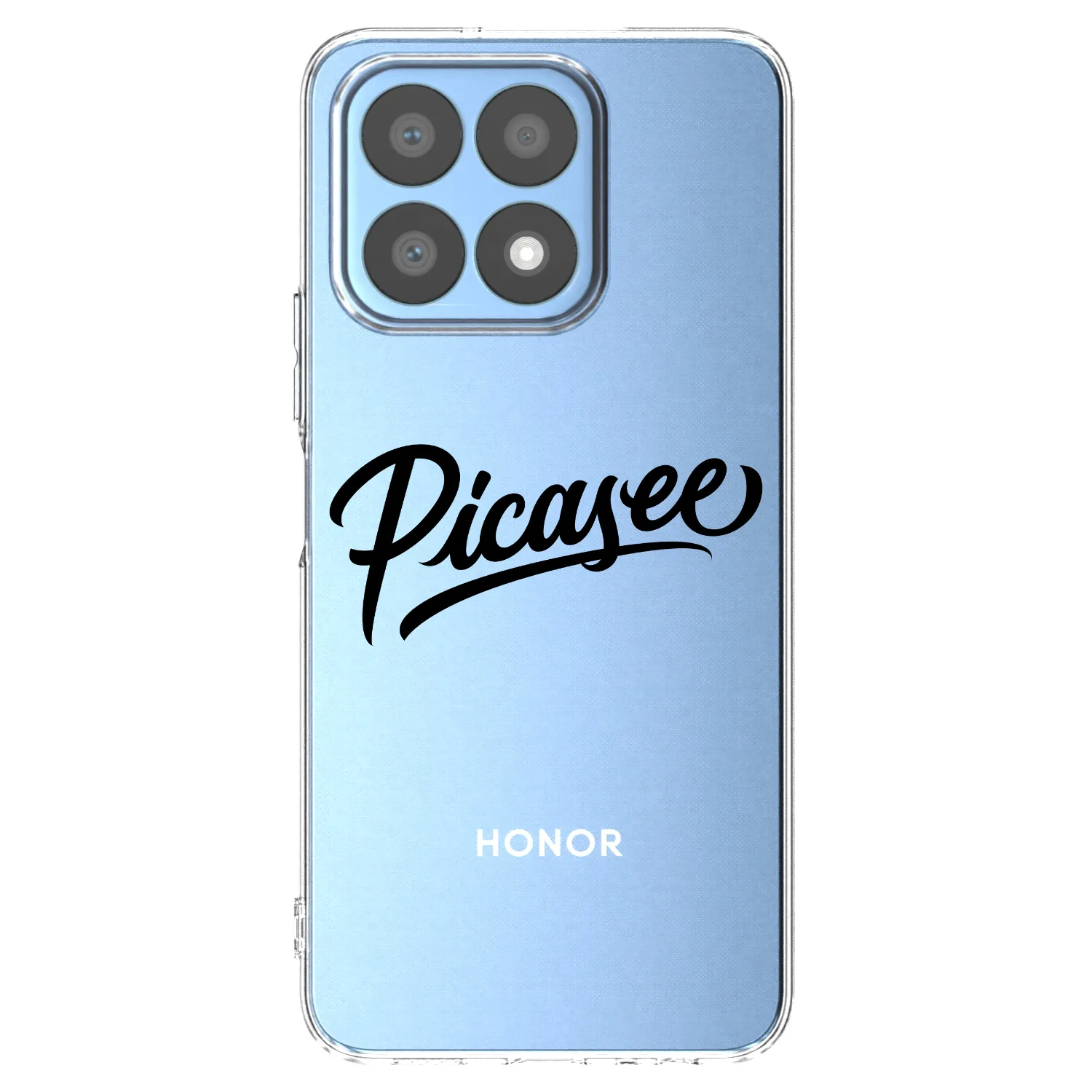 Picasee silikonska prozirna maskica za Honor X8a - Picasee - old logo - black