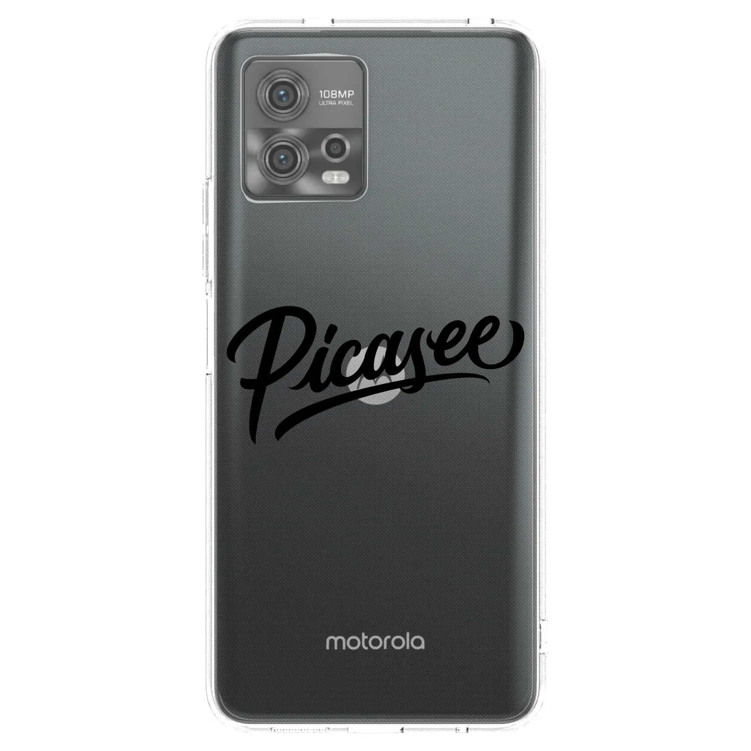 Picasee silikonska prozirna maskica za Motorola Moto G72 - Picasee - old logo - black