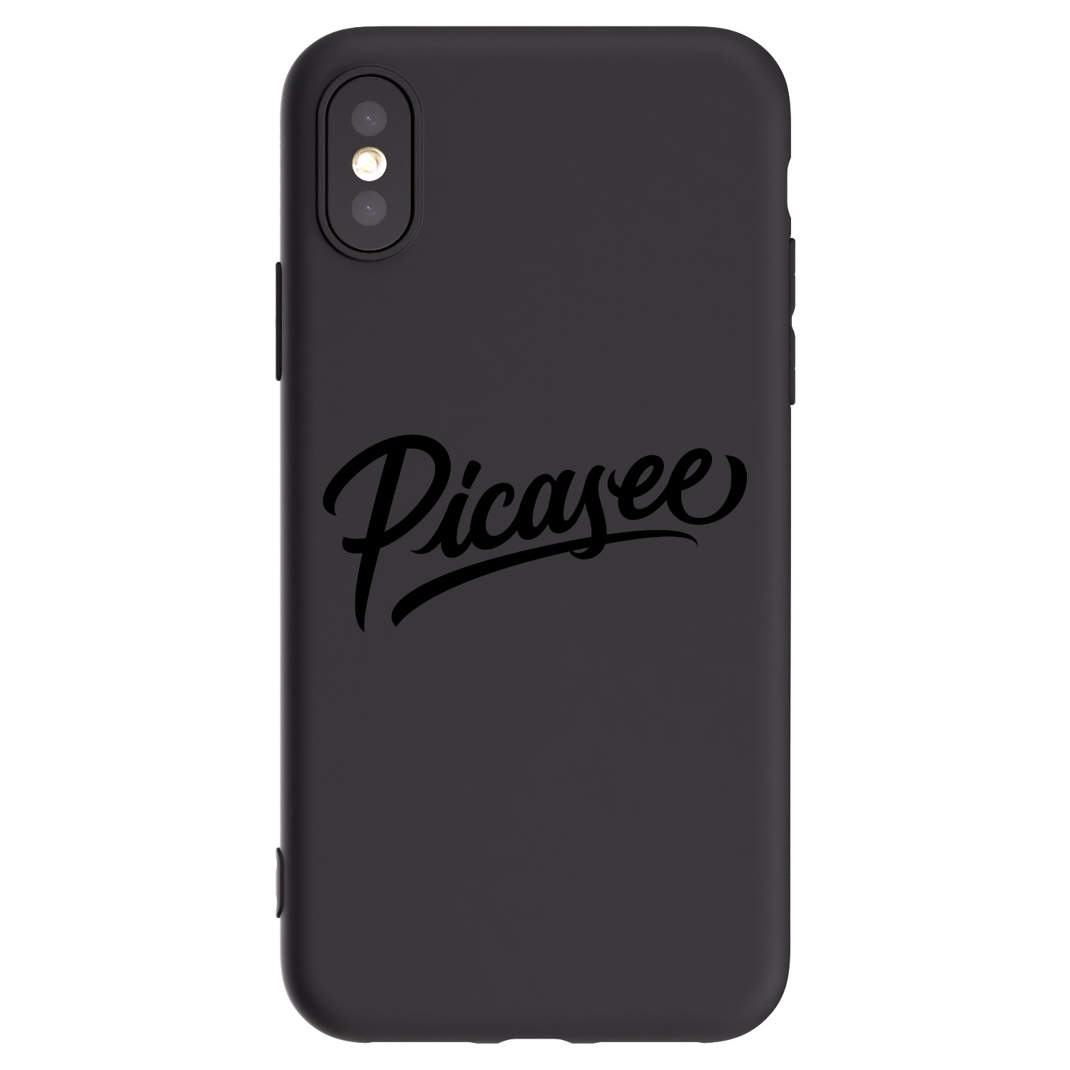 Picasee crna silikonska maskica za Apple iPhone X/XS - Picasee - old logo - black