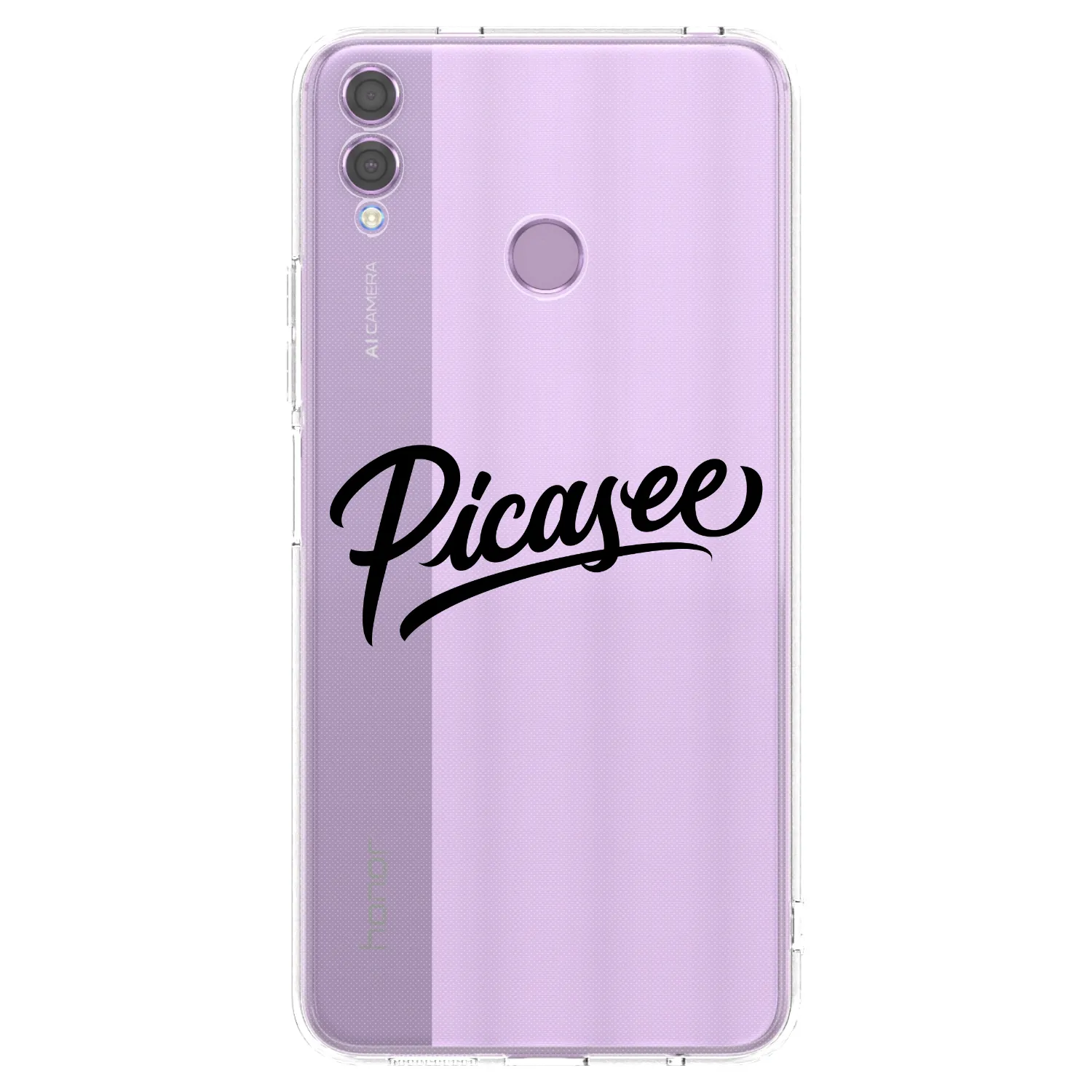 Picasee silikonska prozirna maskica za Honor 8X - Picasee - old logo - black