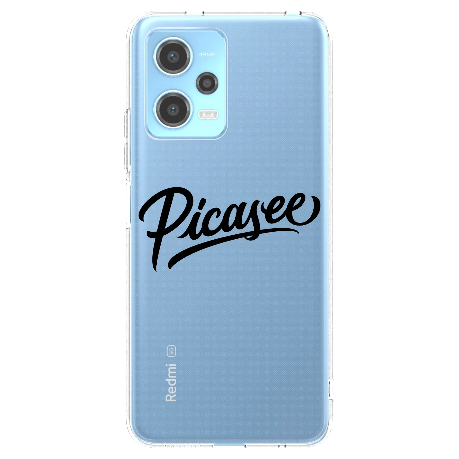 Picasee silikonska prozirna maskica za Xiaomi Redmi Note 12 5G - Picasee - old logo - black