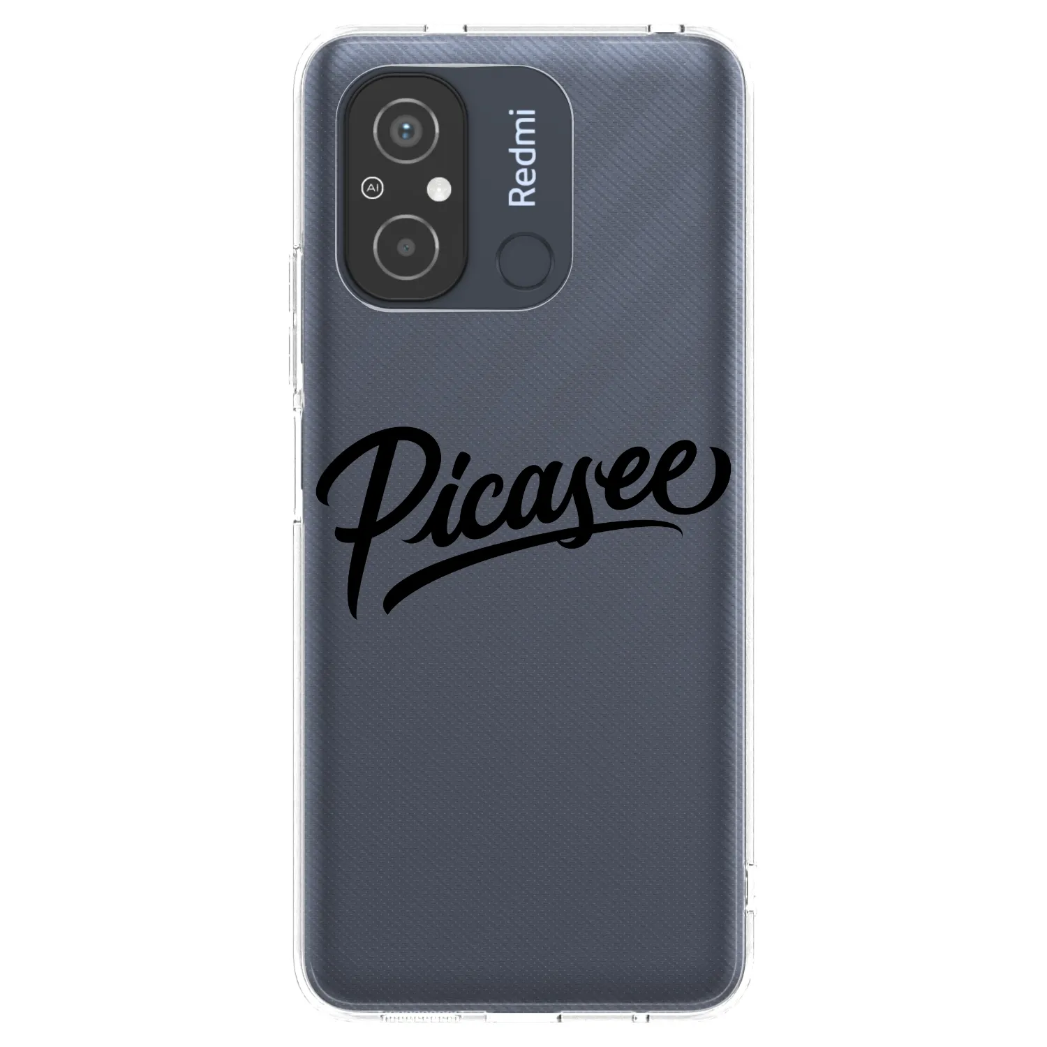 Picasee silikonska prozirna maskica za Xiaomi Redmi 12C - Picasee - old logo - black