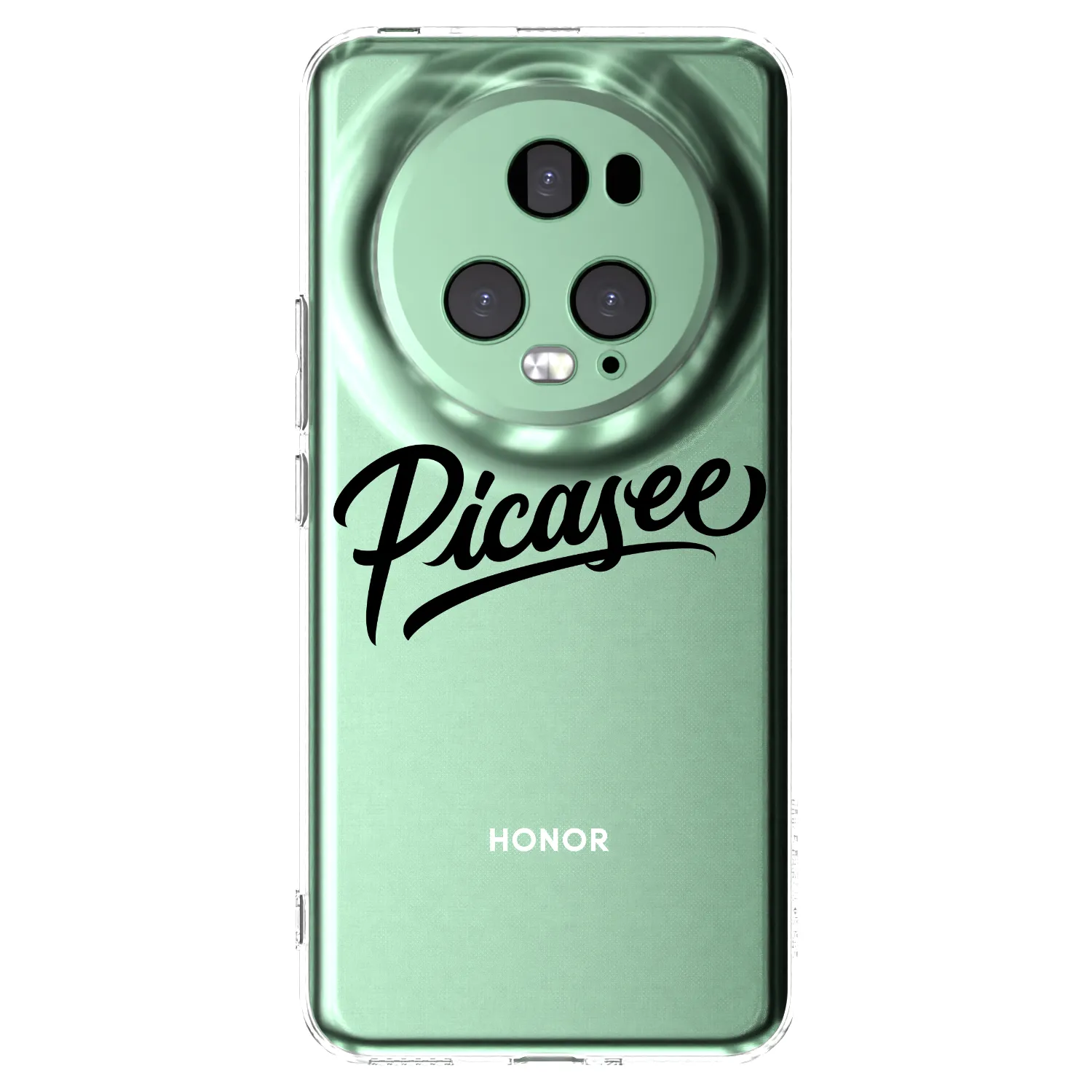 Picasee silikonska prozirna maskica za Honor Magic5 Pro - Picasee - old logo - black