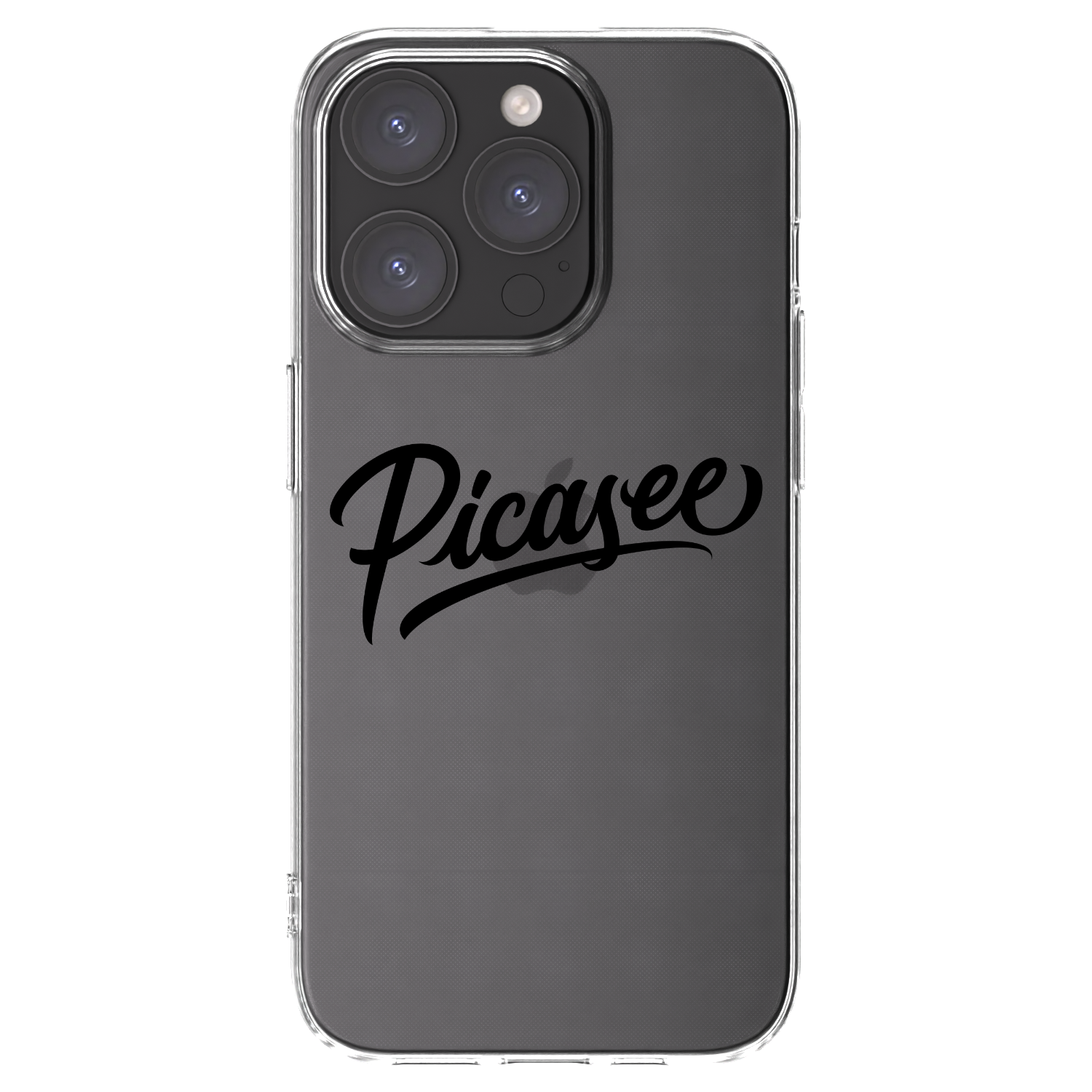 Picasee silikonska prozirna maskica za Apple iPhone 15 Pro - Picasee - old logo - black