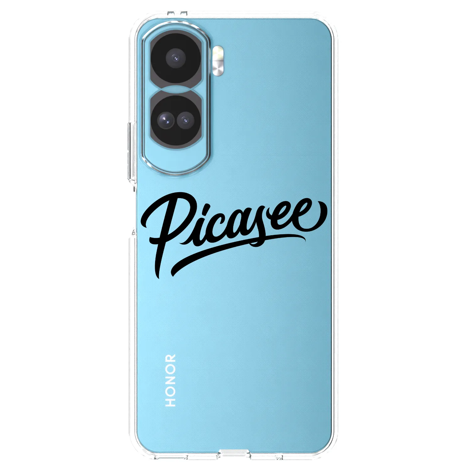 Picasee silikonska prozirna maskica za Honor 90 Lite 5G - Picasee - old logo - black