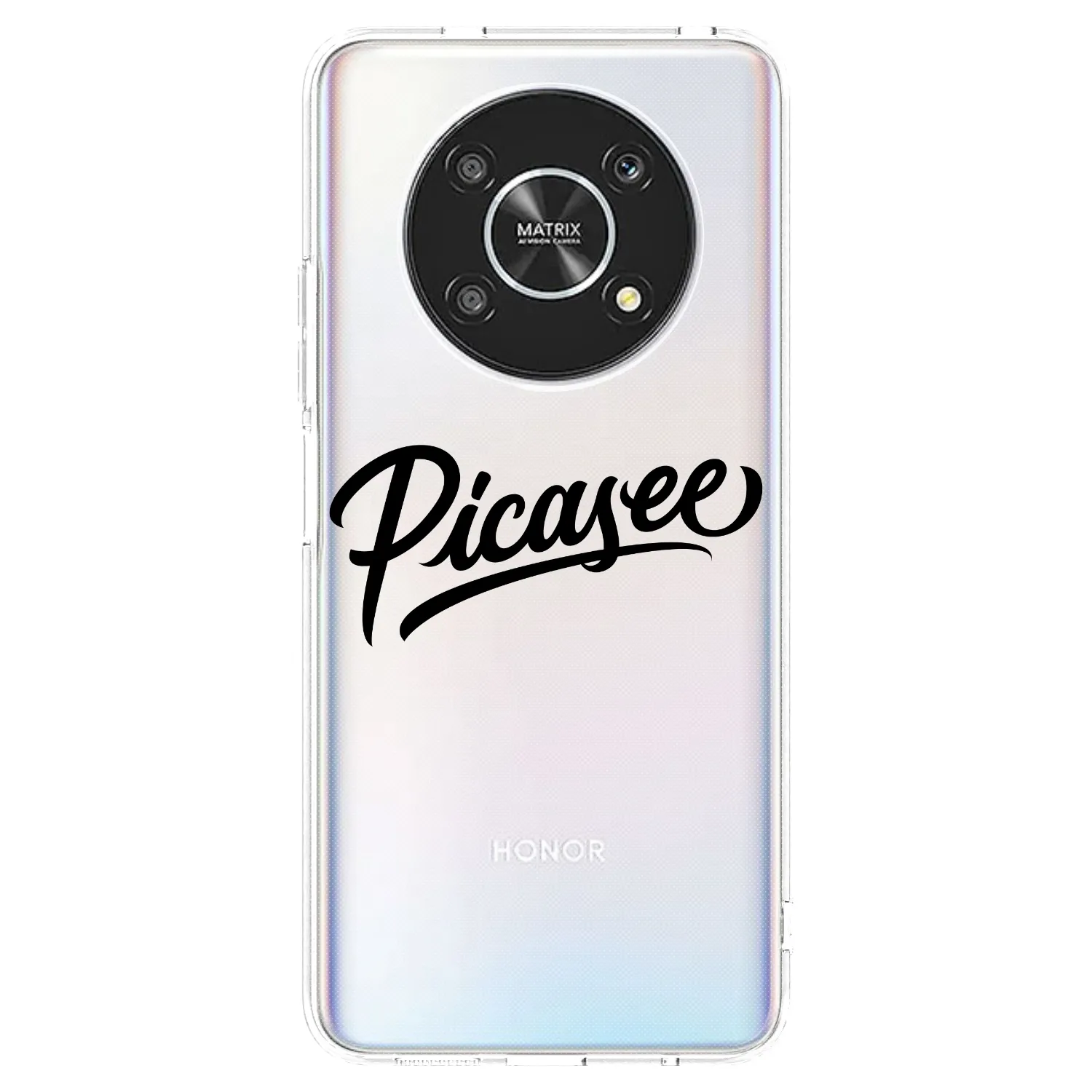 Picasee silikonska prozirna maskica za Honor Magic4 Lite 5G - Picasee - old logo - black