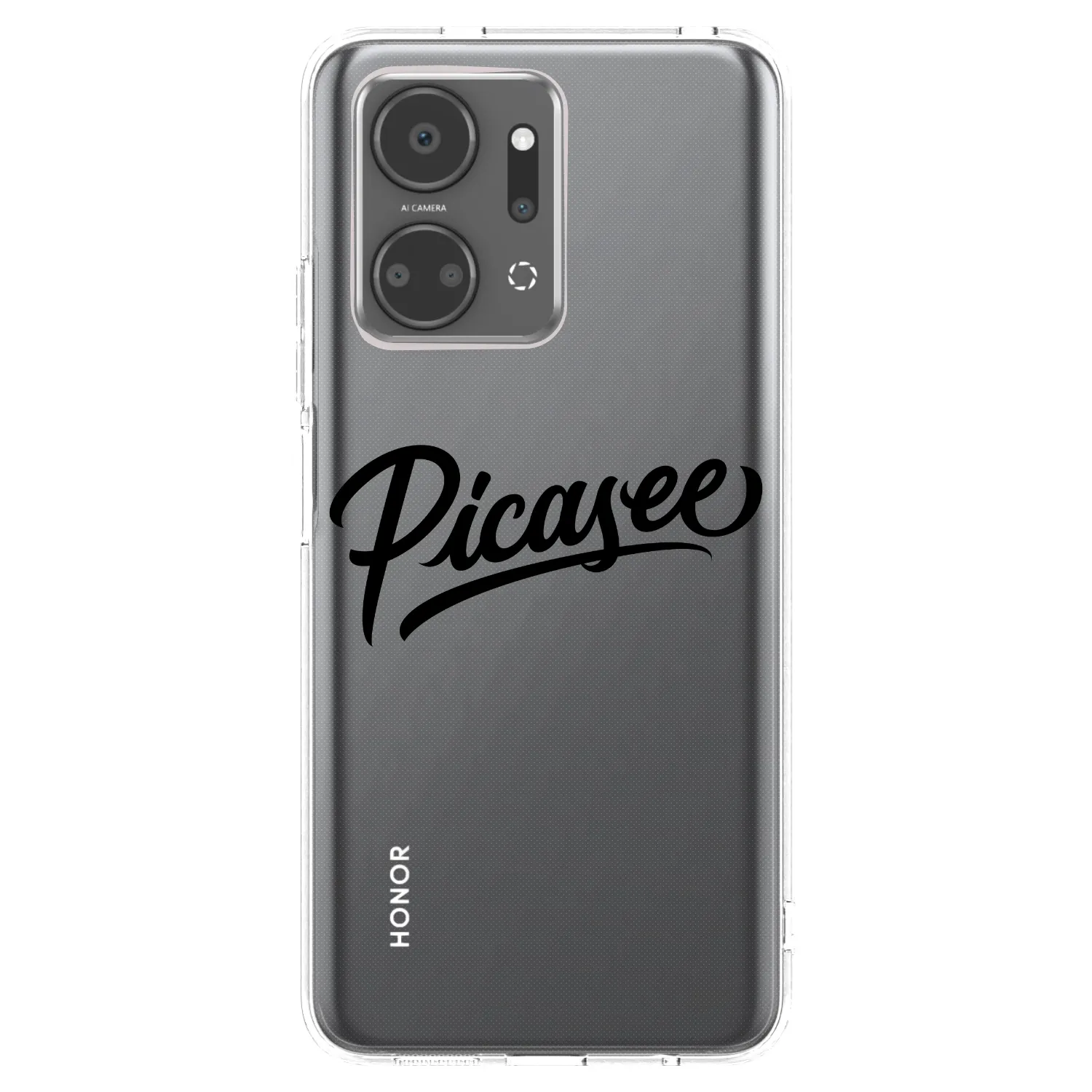 Picasee silikonska prozirna maskica za Honor X7a - Picasee - old logo - black