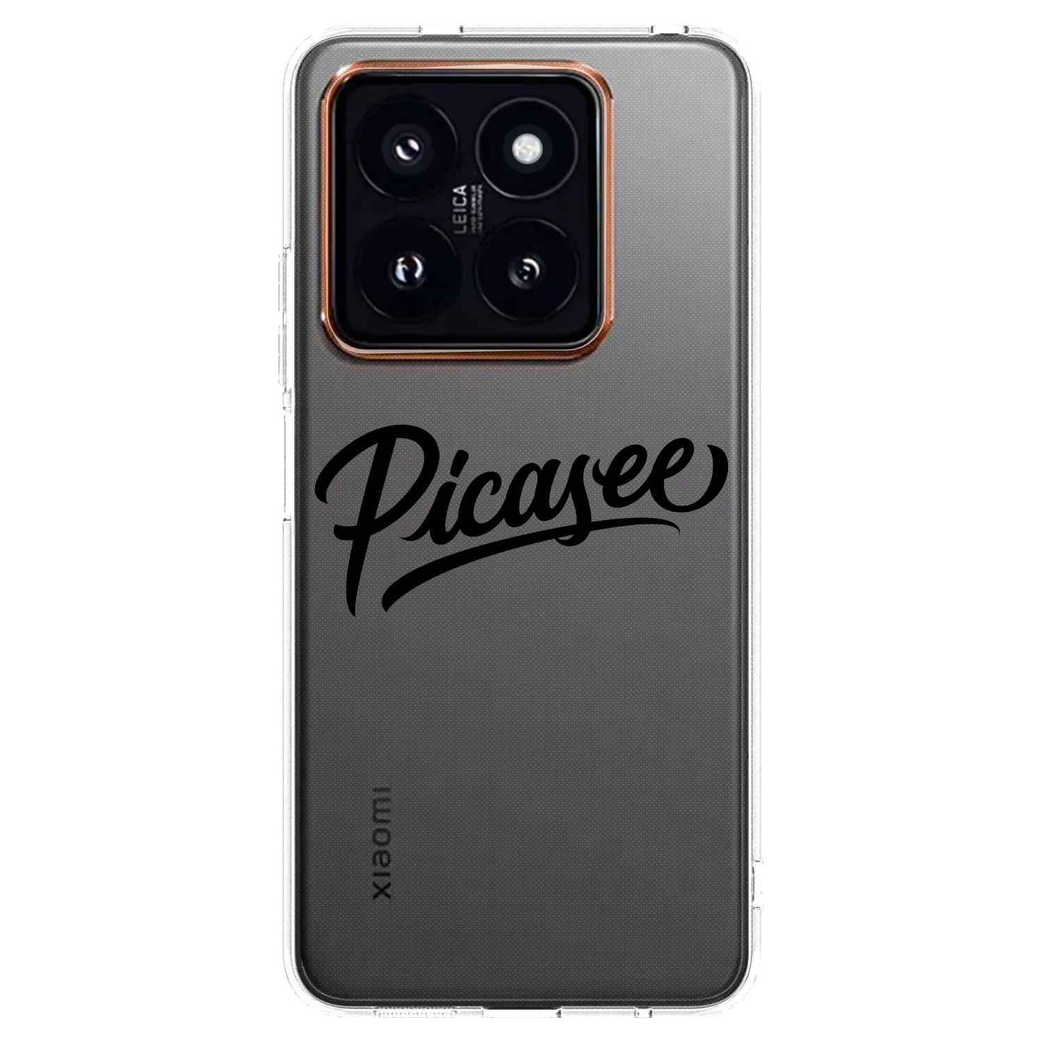 Picasee silikonska prozirna maskica za Xiaomi 14 Pro - Picasee - old logo - black