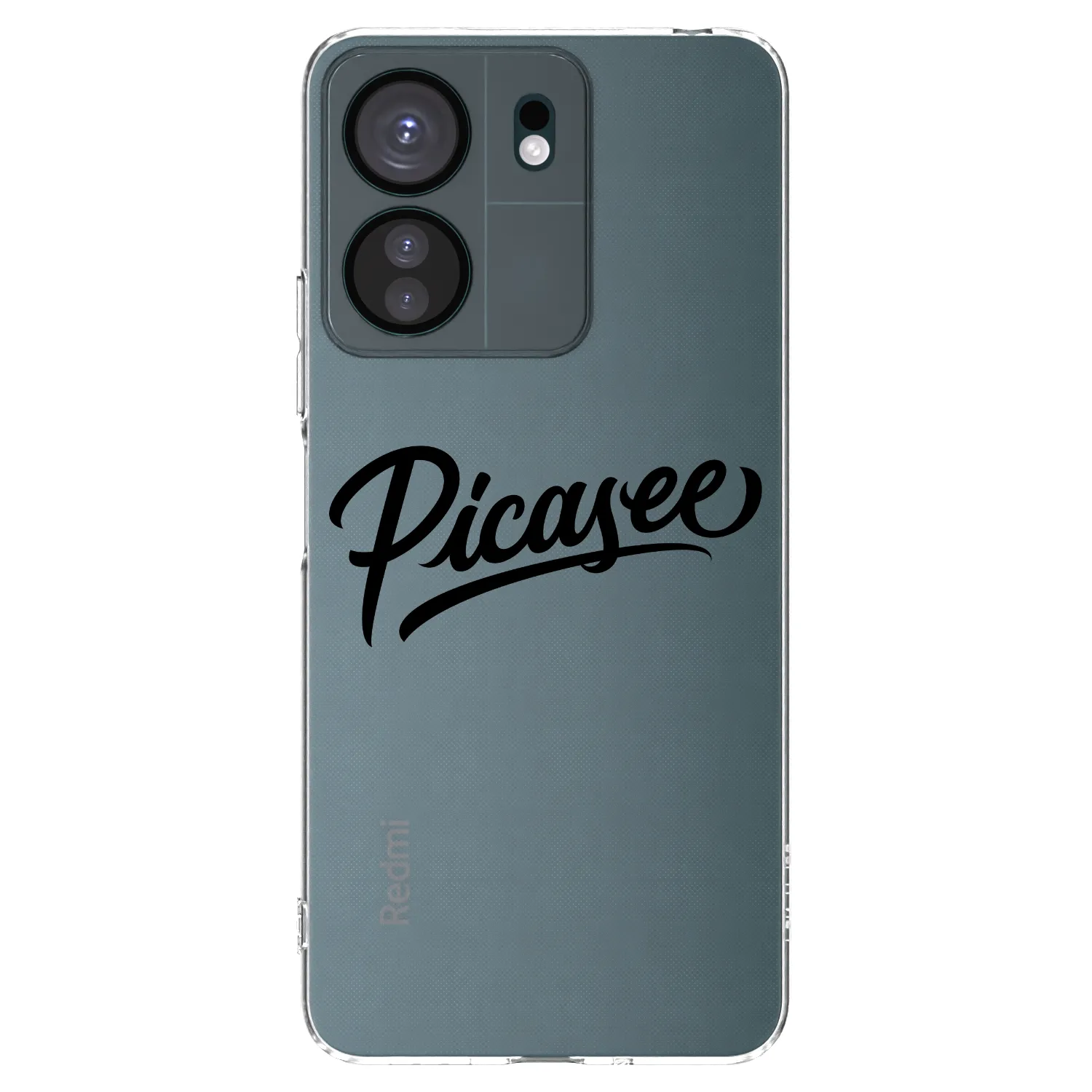 Picasee silikonska prozirna maskica za Xiaomi Redmi 13C 4G - Picasee - old logo - black