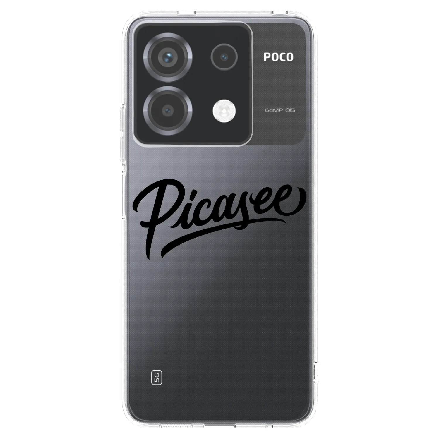 Picasee silikonska prozirna maskica za Xiaomi Poco X6 - Picasee - old logo - black