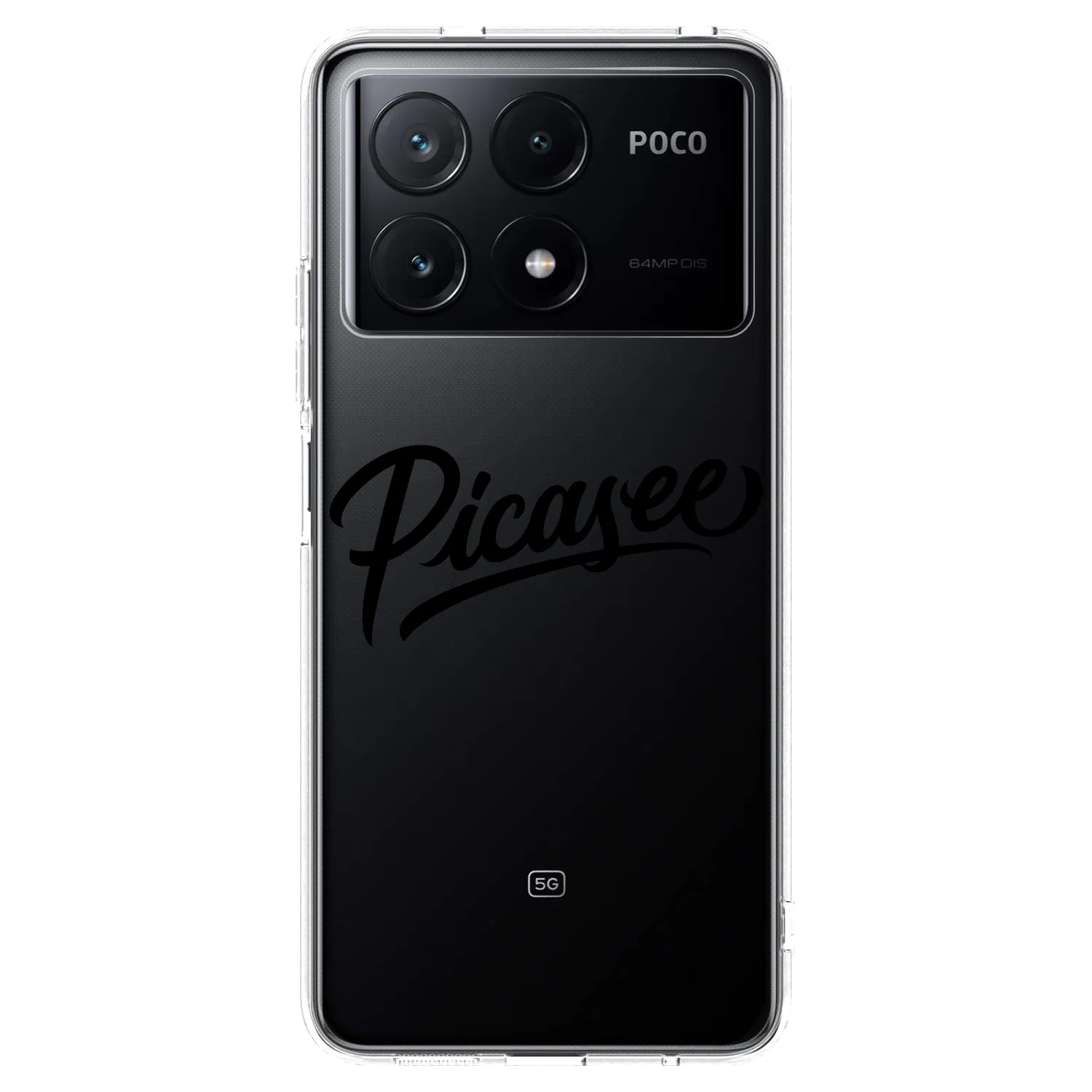 Picasee silikonska prozirna maskica za Xiaomi Poco X6 Pro - Picasee - old logo - black