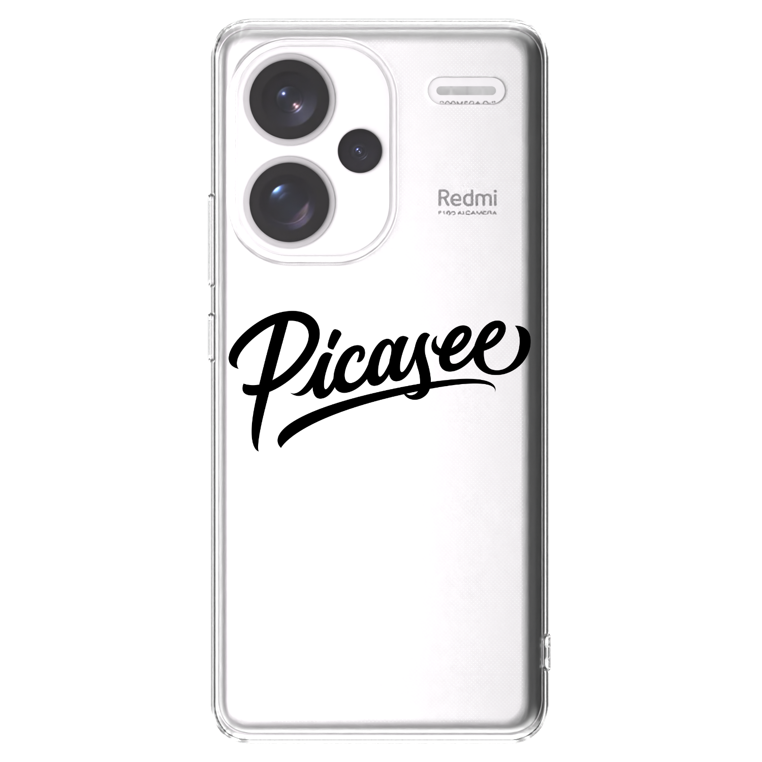 Picasee silikonska prozirna maskica za Xiaomi Redmi Note 13 Pro+ 5G - Picasee - old logo - black