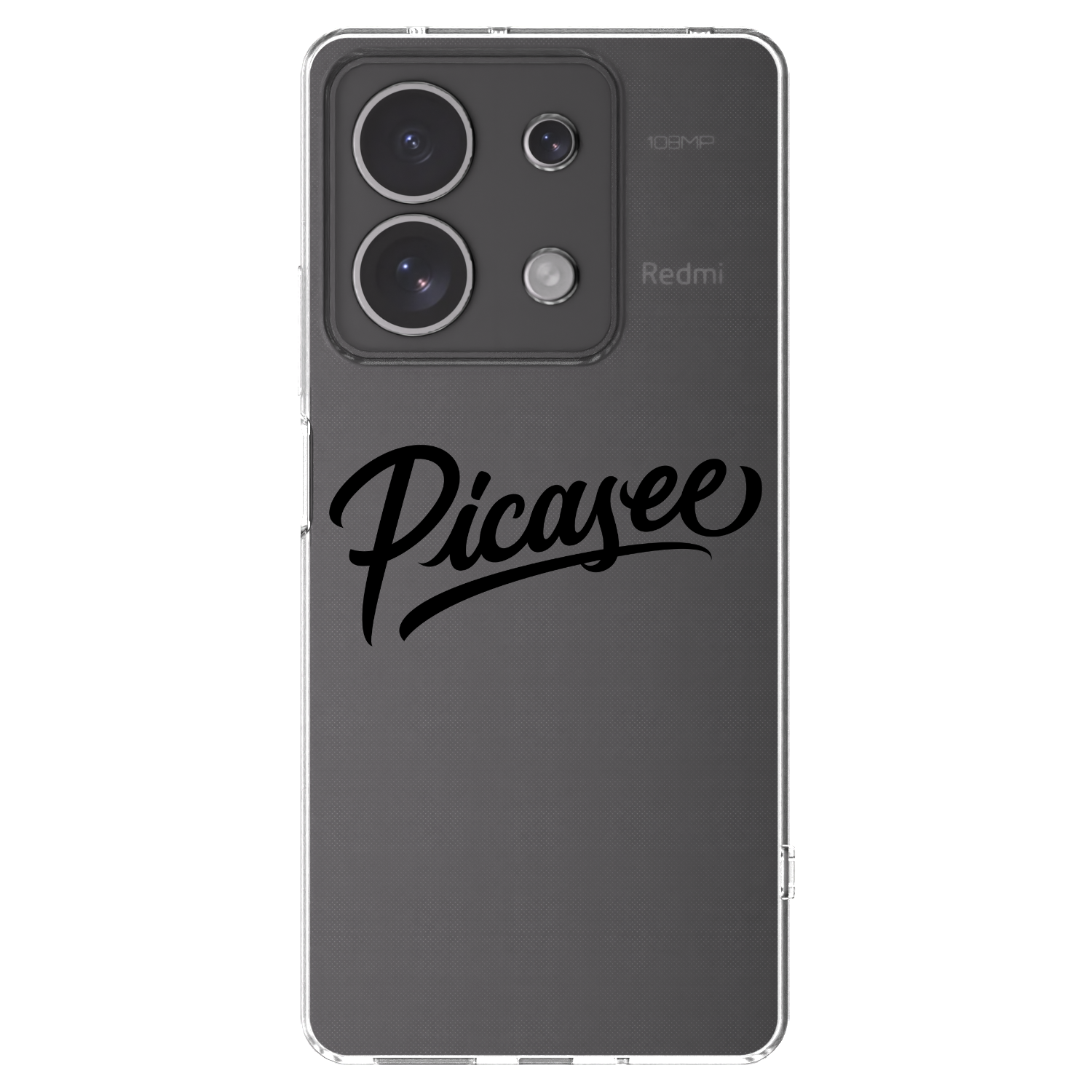 Picasee silikonska prozirna maskica za Xiaomi Redmi Note 13 4G - Picasee - old logo - black