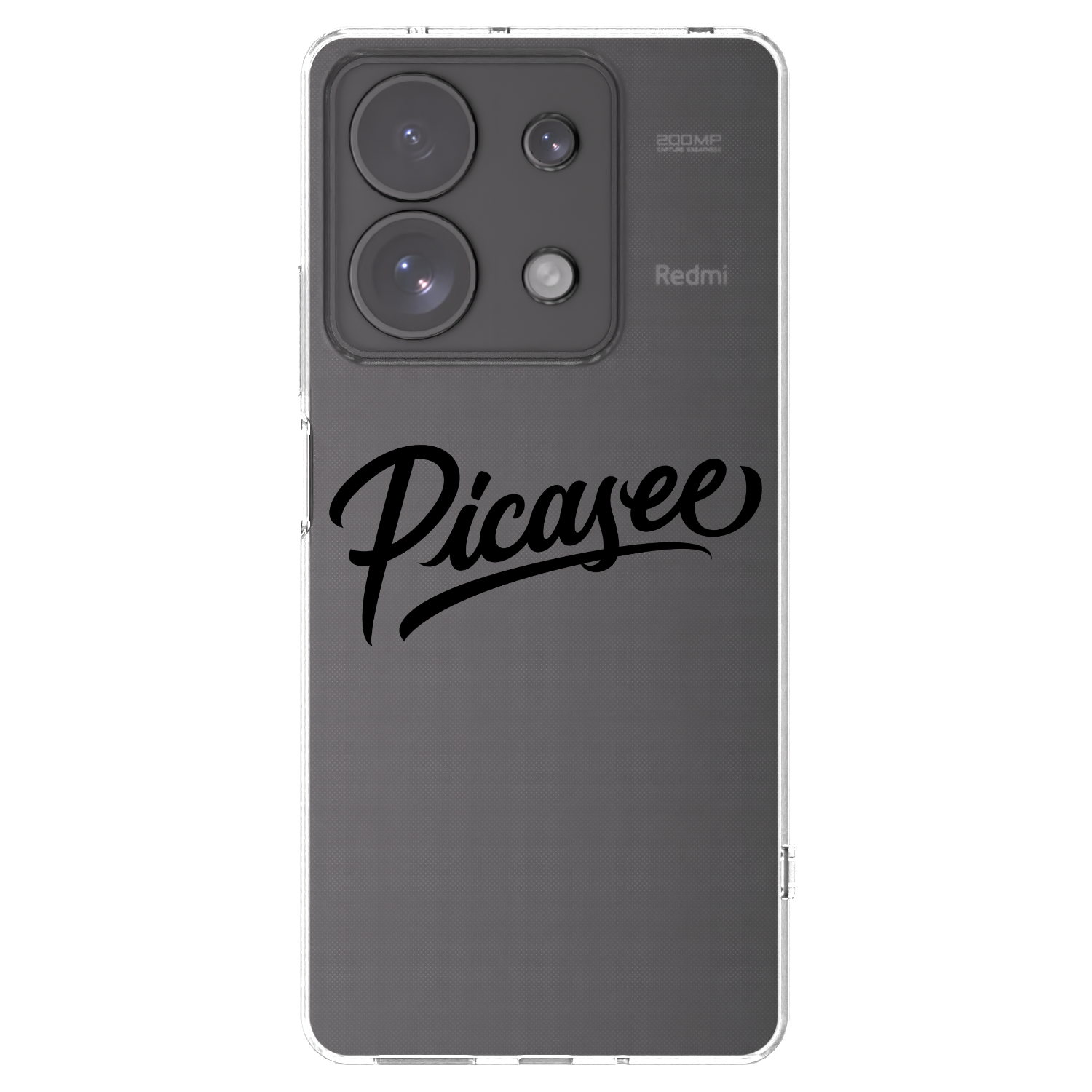 Picasee silikonska prozirna maskica za Xiaomi Redmi Note 13 Pro 4G - Picasee - old logo - black