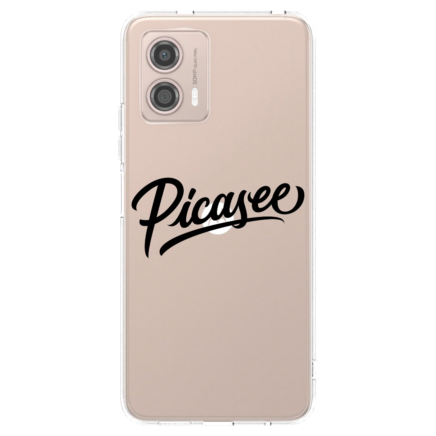 Picasee silikonska prozirna maskica za Motorola Moto G53 5G - Picasee - old logo - black