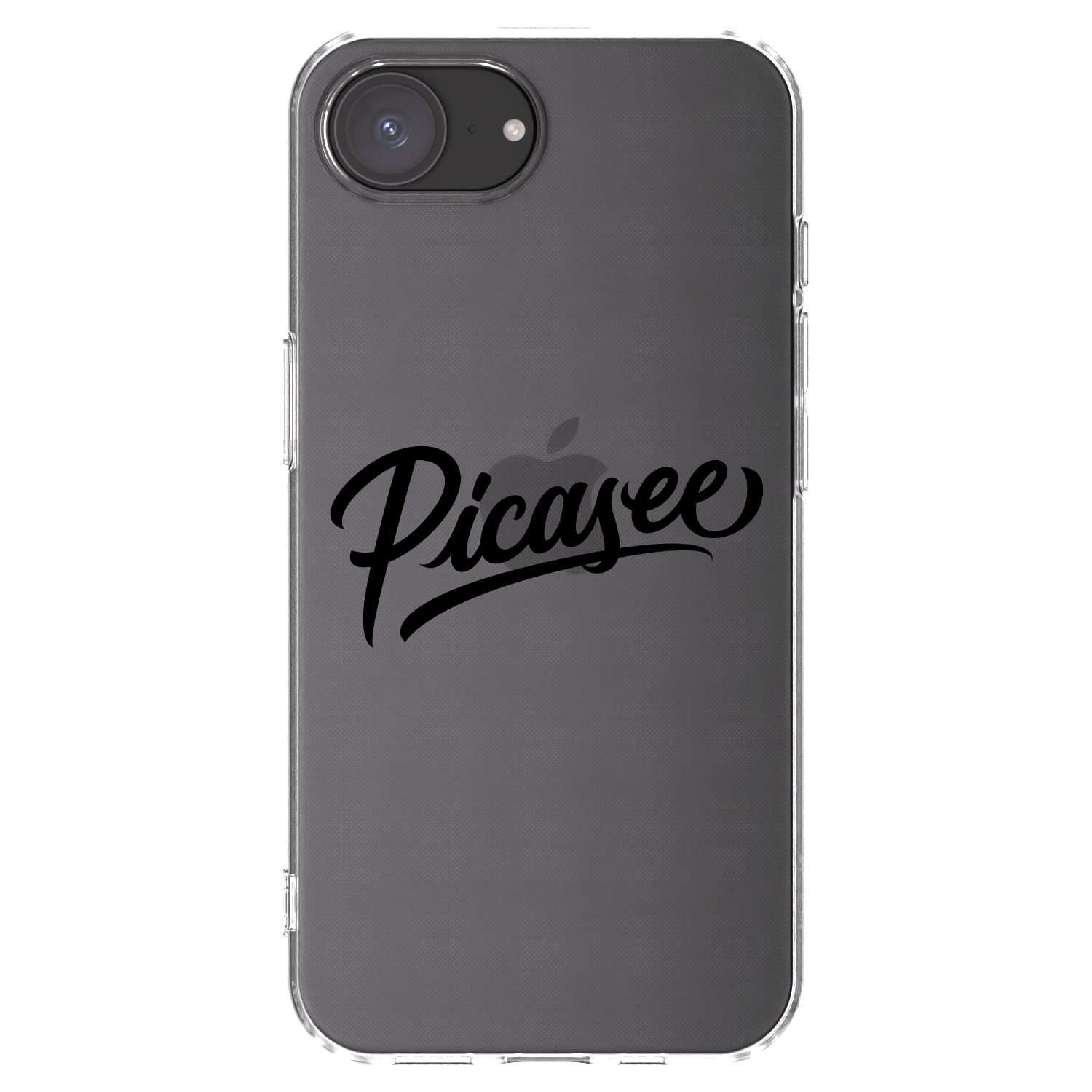 Picasee silikonska prozirna maskica za Apple iPhone 16e - Picasee - old logo - black