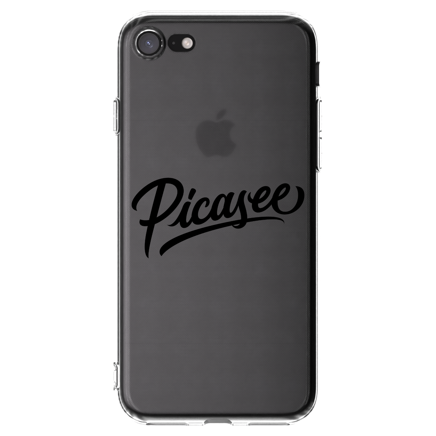 Picasee silikonska prozirna maskica za Apple iPhone 7 - Picasee - old logo - black
