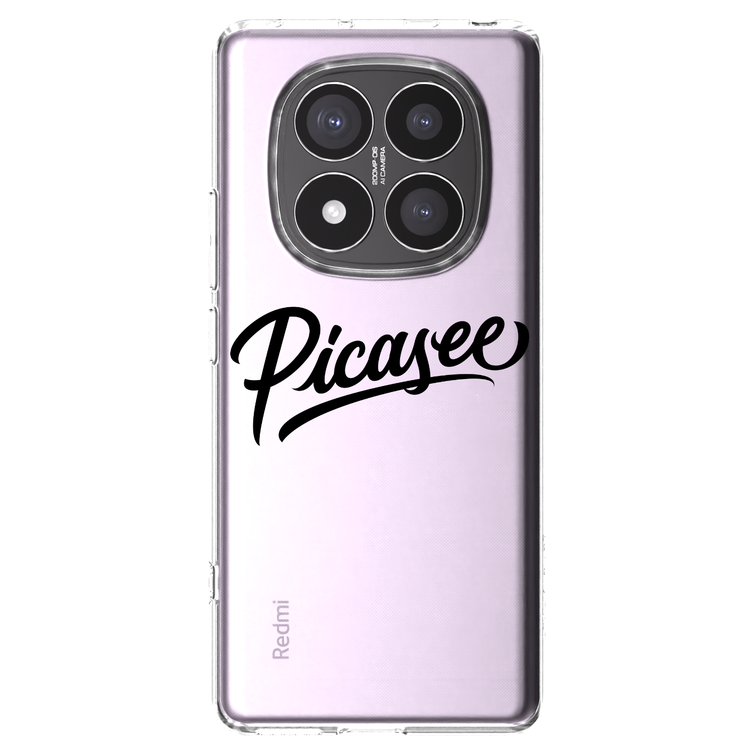 Picasee silikonska prozirna maskica za Xiaomi Redmi Note 14 Pro+ 5G - Picasee - old logo - black
