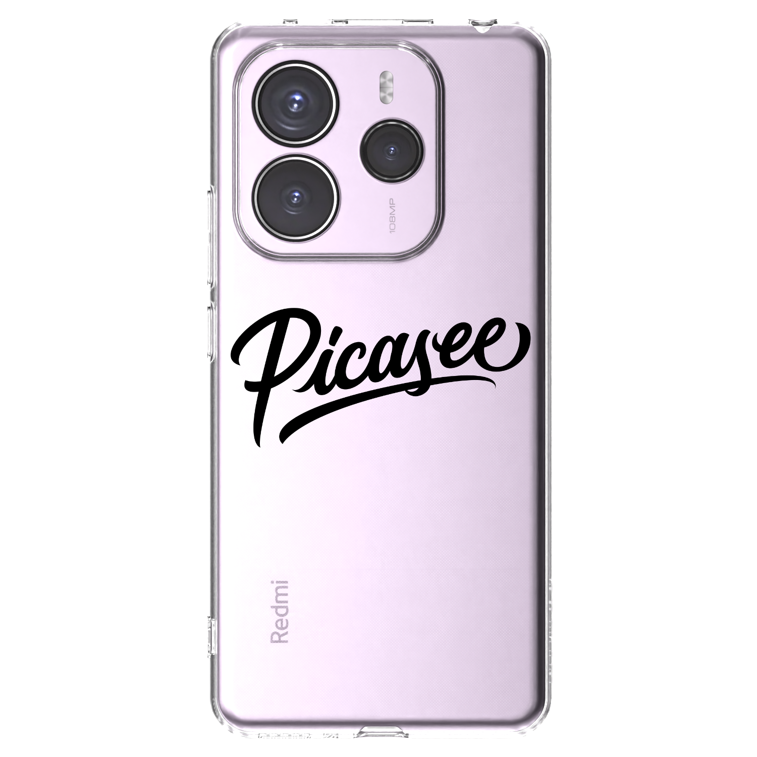 Picasee silikonska prozirna maskica za Xiaomi Redmi Note 14 5G - Picasee - old logo - black