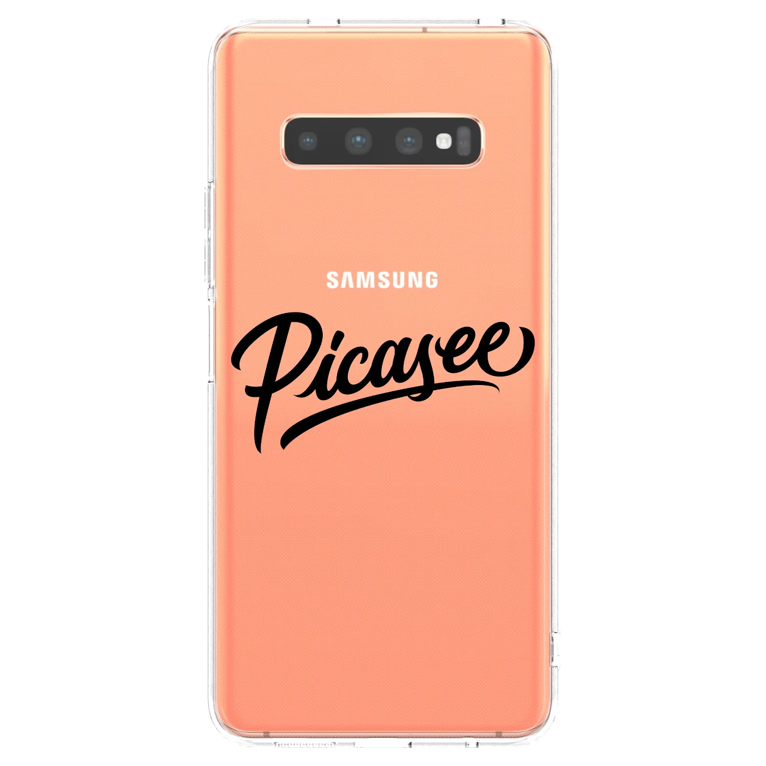 Picasee silikonska prozirna maskica za Samsung Galaxy S10 Plus G975 - Picasee - old logo - black