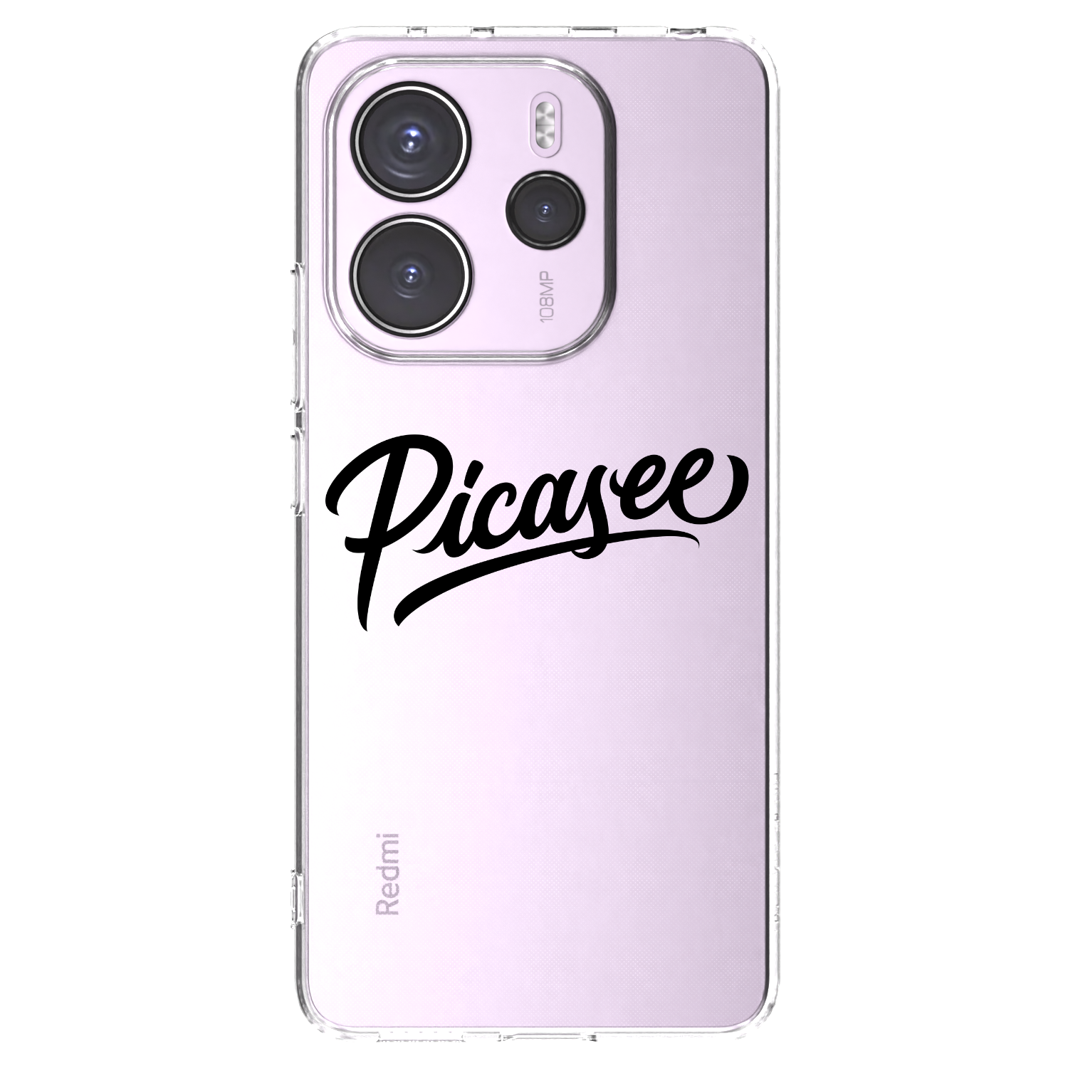 Picasee silikonska prozirna maskica za Xiaomi Redmi Note 14 4G - Picasee - old logo - black