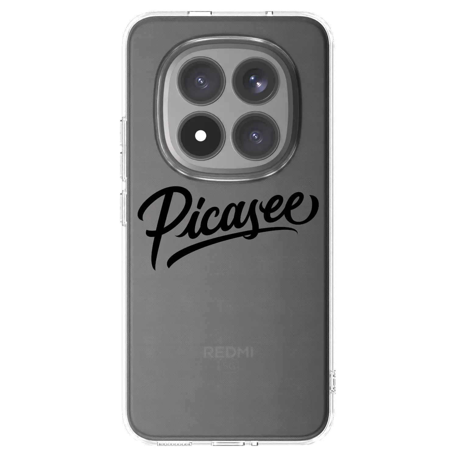 Picasee silikonska prozirna maskica za Xiaomi Redmi Note 15 Pro+ - Picasee - old logo - black