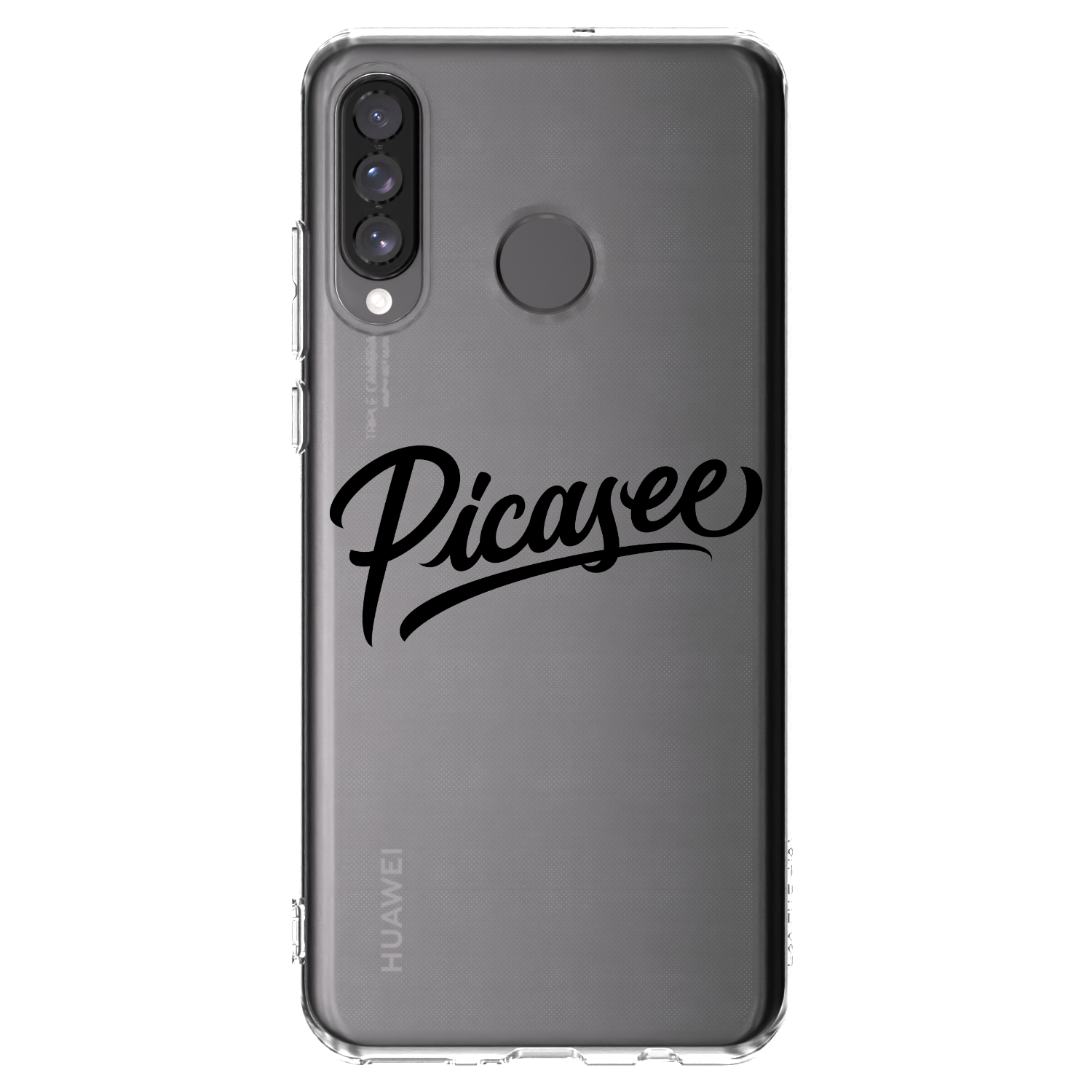 Picasee silikonska prozirna maskica za Huawei P30 Lite - Picasee - old logo - black
