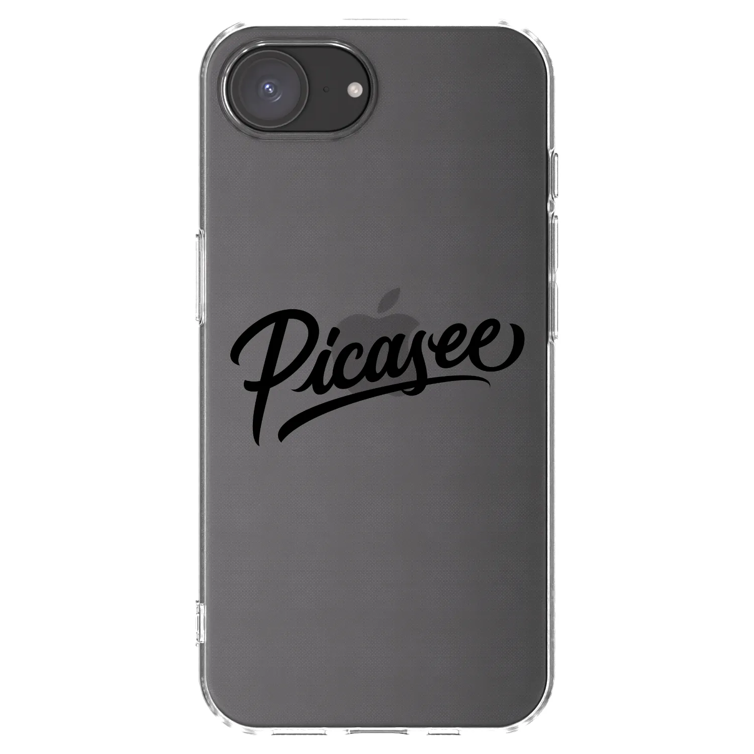 Picasee silikonska prozirna maskica za Apple iPhone 17e - Picasee - old logo - black