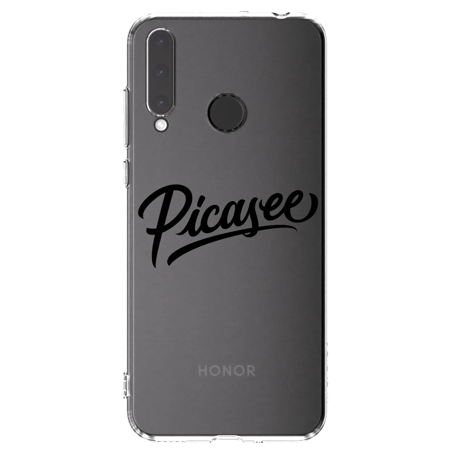 Picasee silikonska prozirna maskica za Honor 20 Lite - Picasee - old logo - black