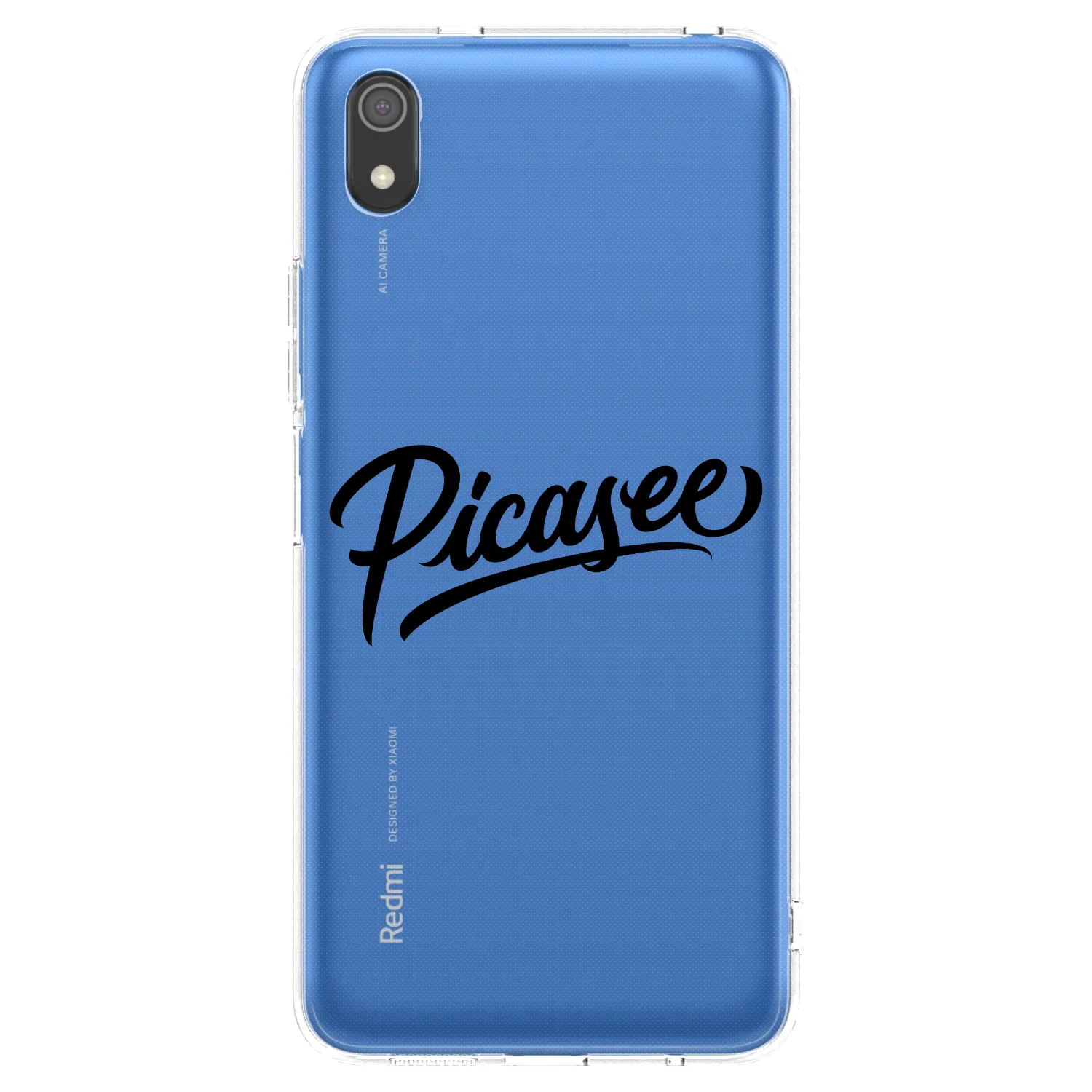 Picasee silikonska prozirna maskica za Xiaomi Redmi 7A - Picasee - old logo - black